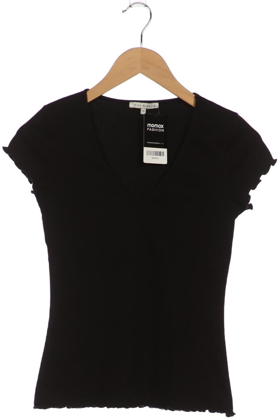 

mint&berry Damen T-Shirt, schwarz, Gr. 34