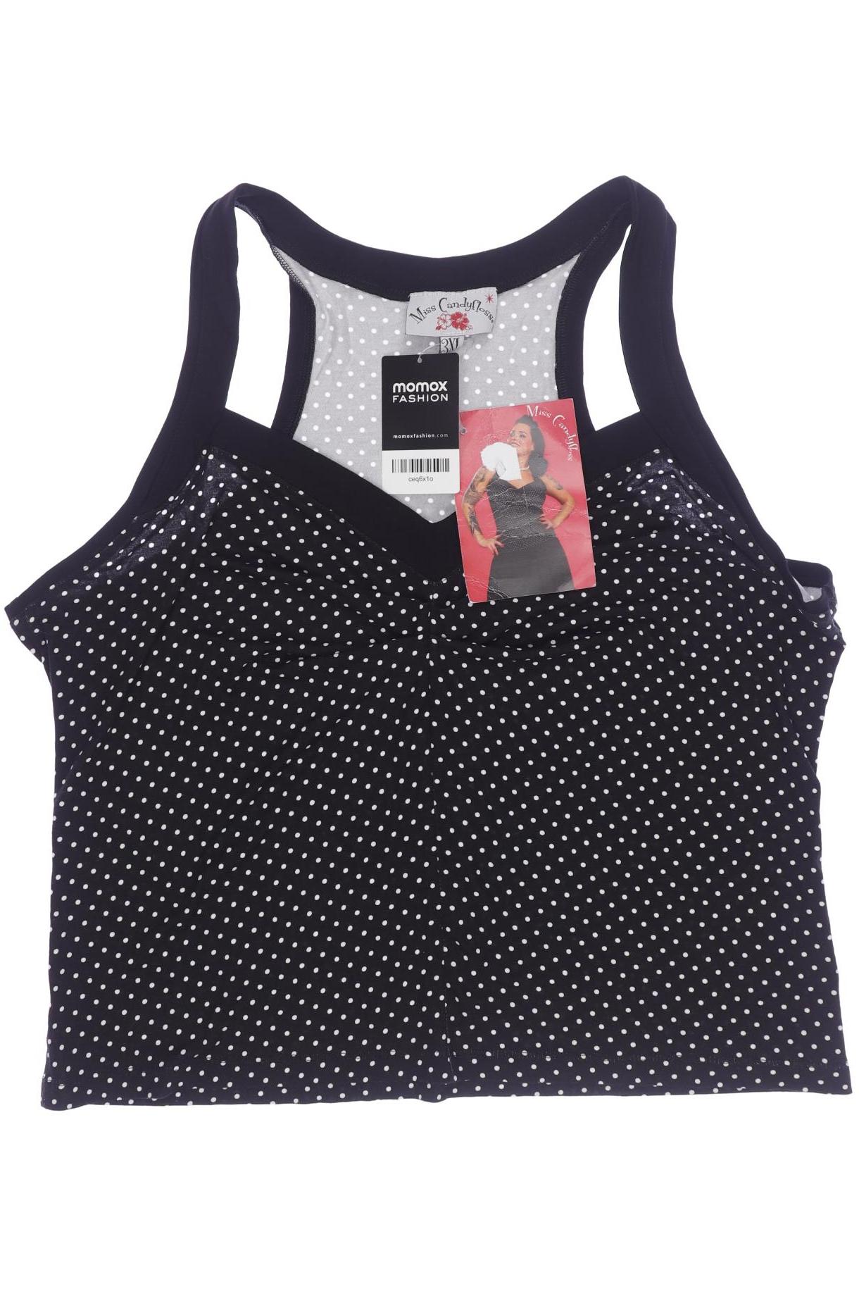

Miss Candyfloss Damen Top, schwarz, Gr. 48