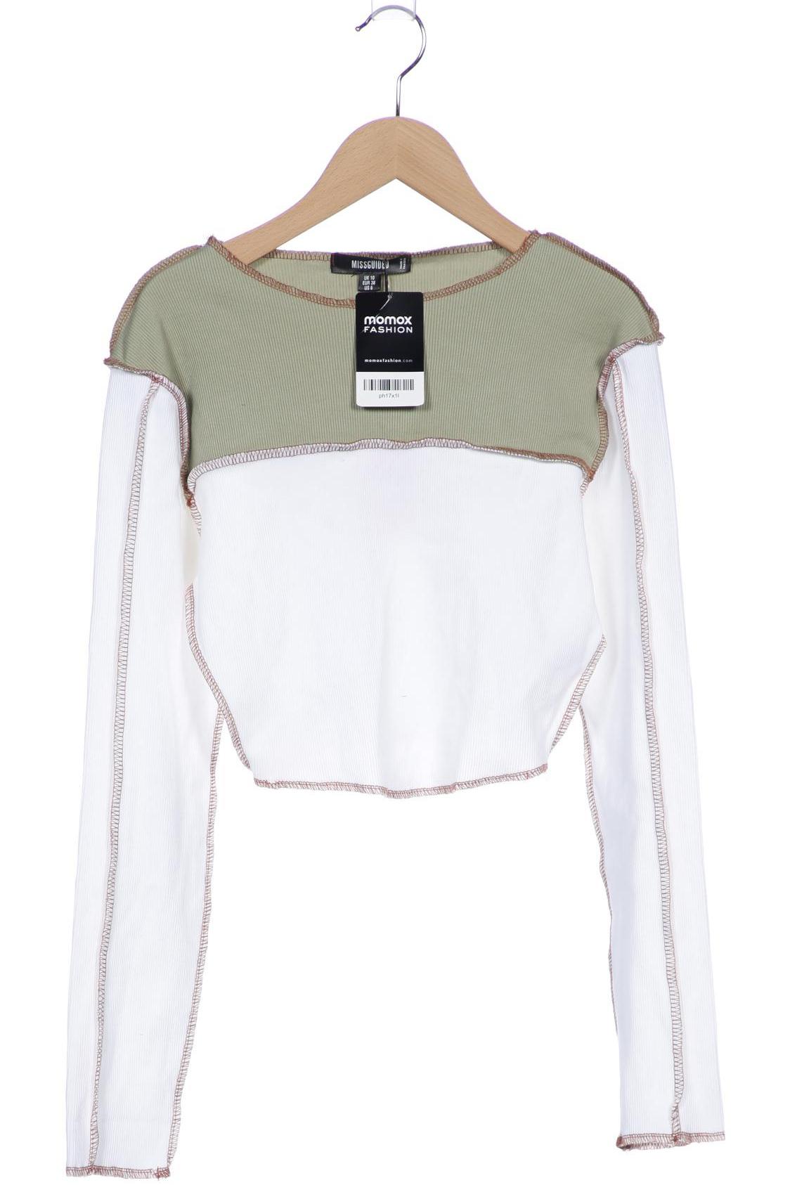

Missguided Damen Langarmshirt, weiß, Gr. 38
