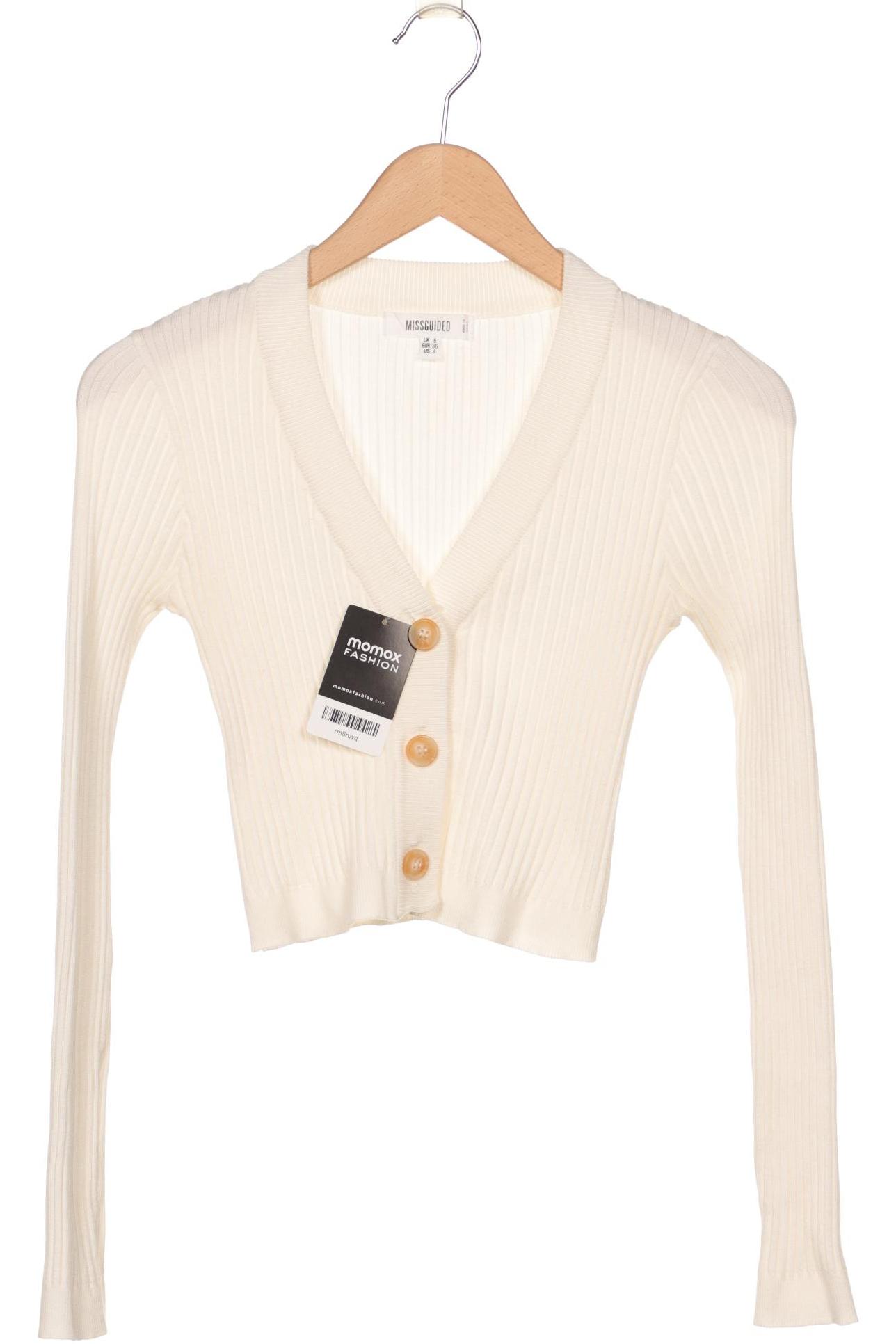 

Missguided Damen Strickjacke, weiß, Gr. 36