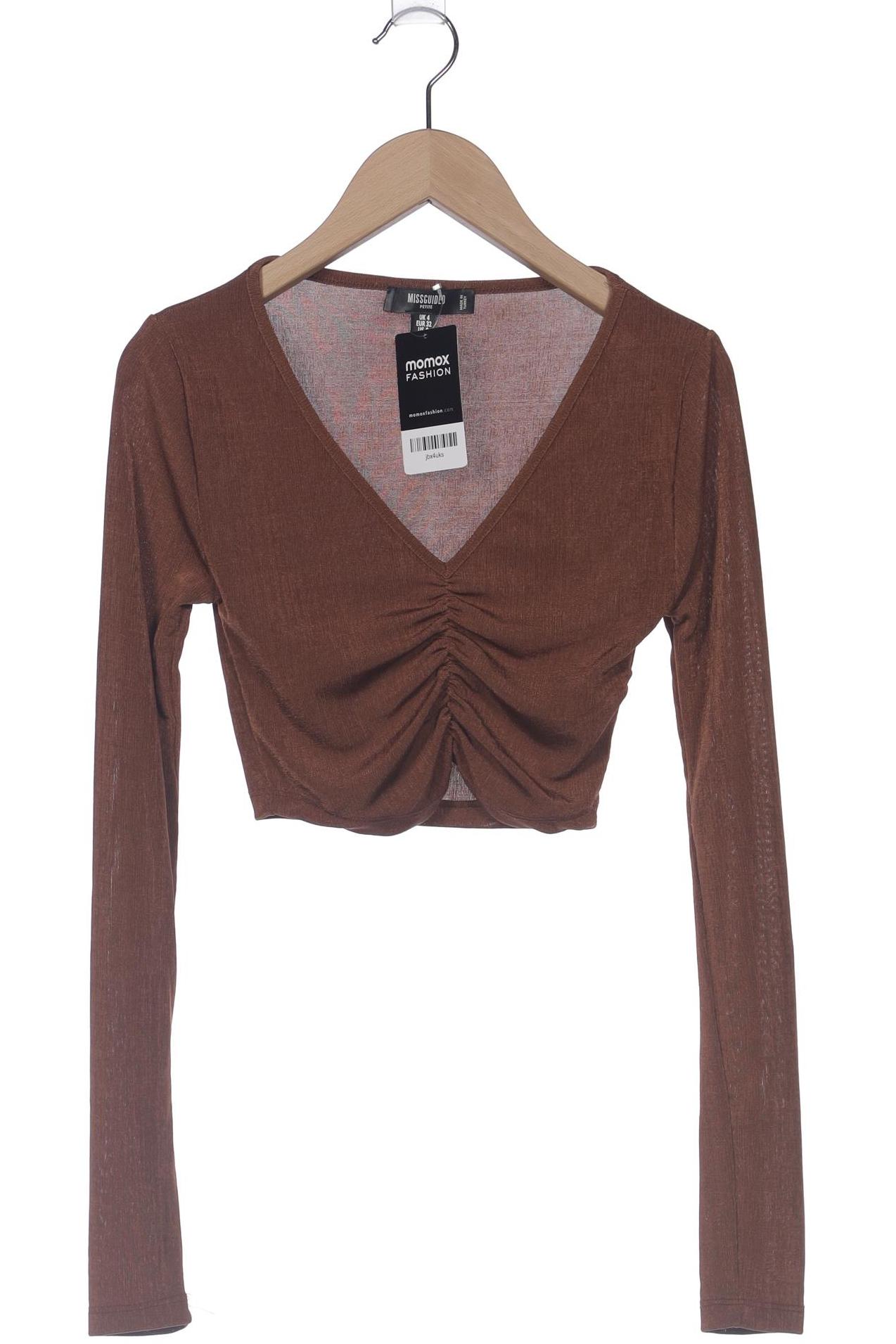 

Missguided Petite Damen Langarmshirt, braun, Gr. 32