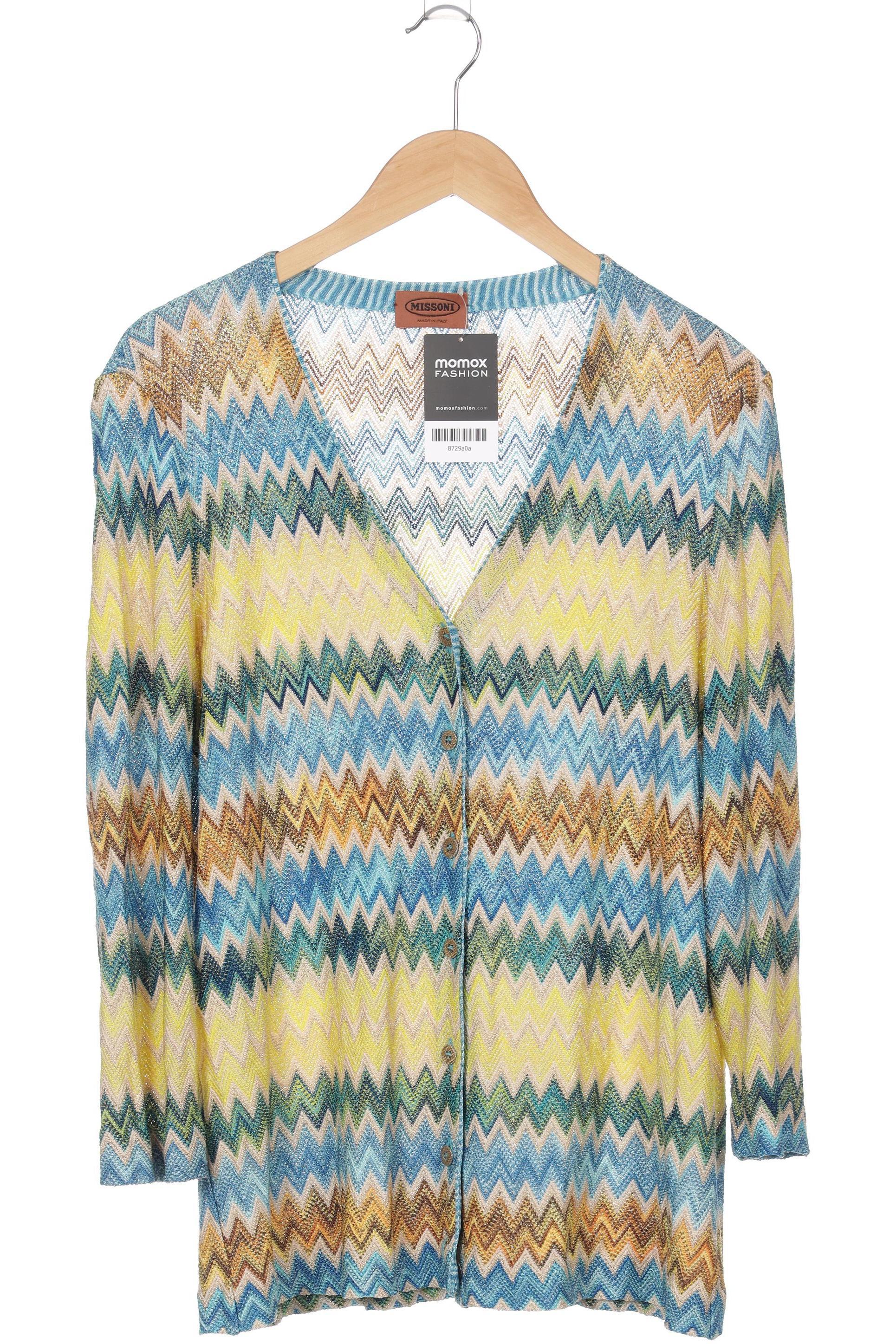 

M Missoni Damen Strickjacke, blau, Gr. 46