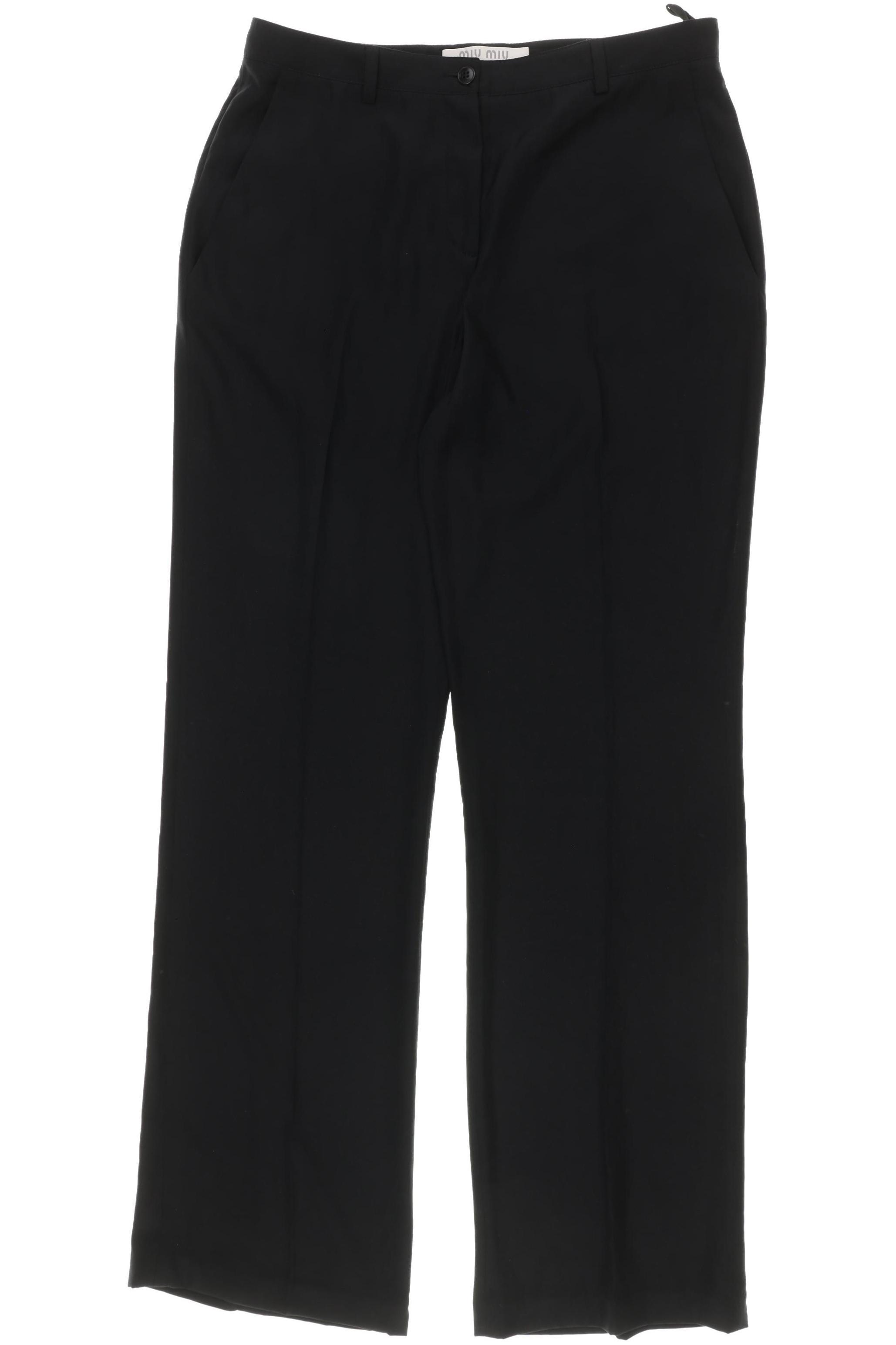 

Miu Miu Damen Stoffhose, schwarz, Gr. 44