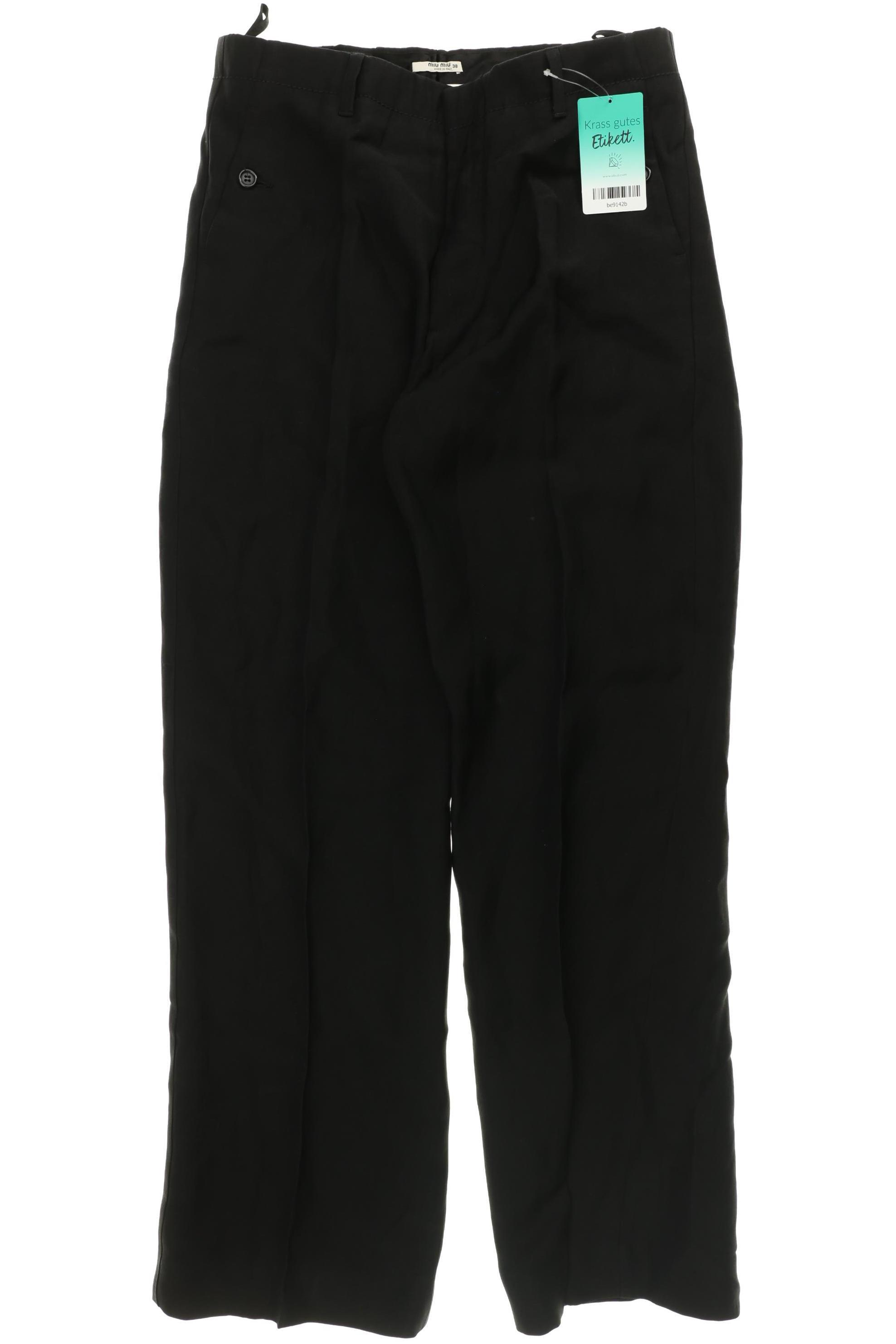 

Miu Miu Damen Stoffhose, schwarz, Gr. 38