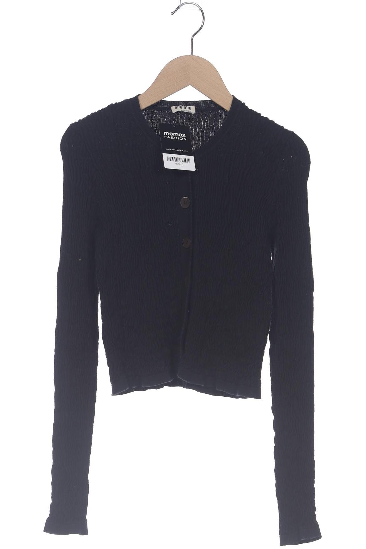 

Miu Miu Damen Strickjacke, schwarz, Gr. 40