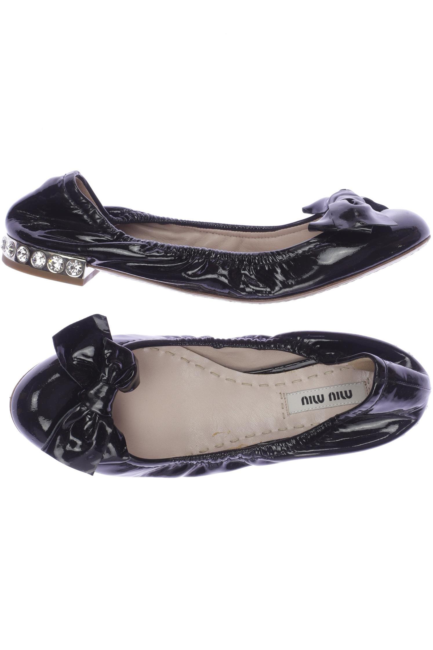 

Miu Miu Damen Ballerinas, schwarz, Gr. 36.5