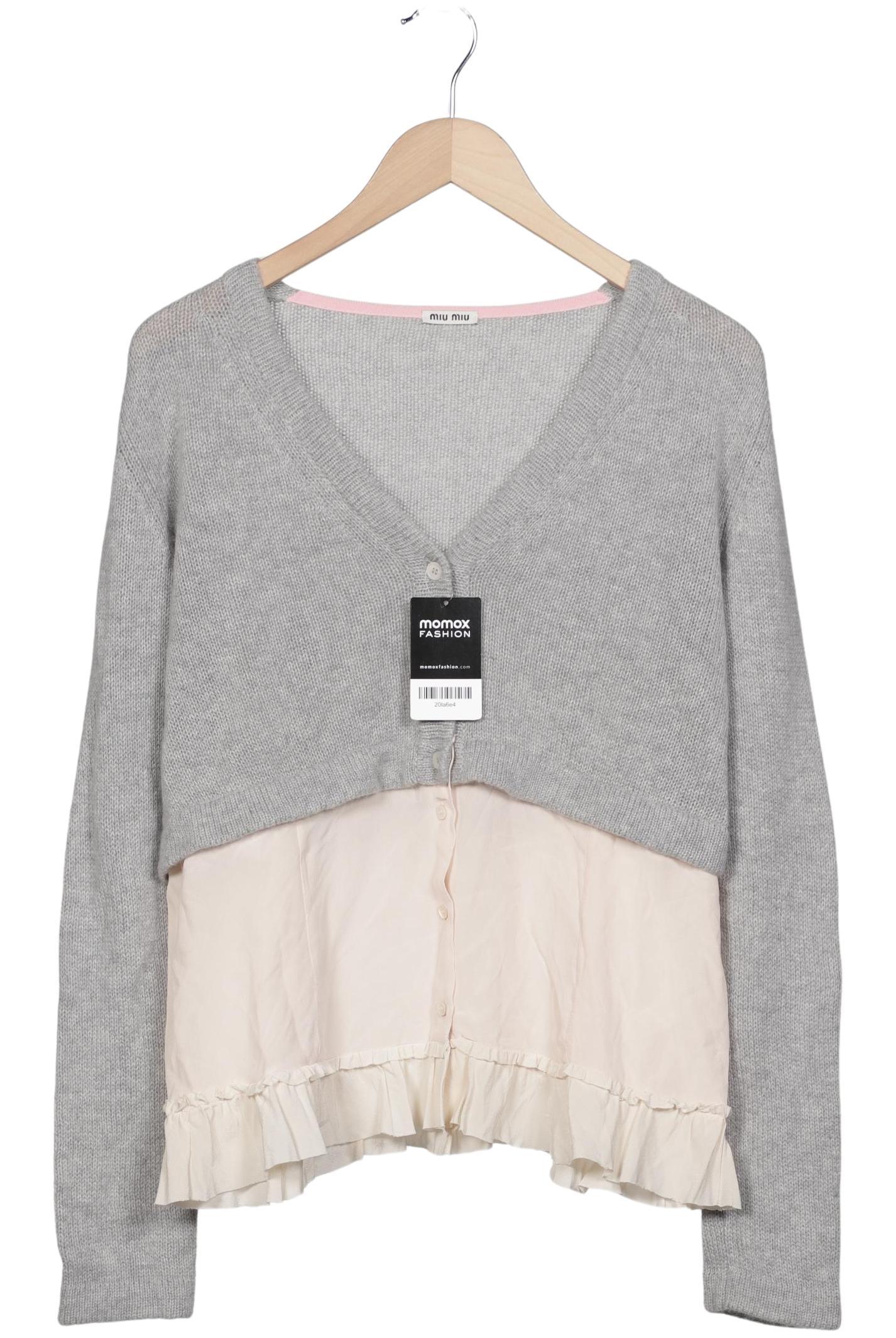 

Miu Miu Damen Strickjacke, grau, Gr. 44