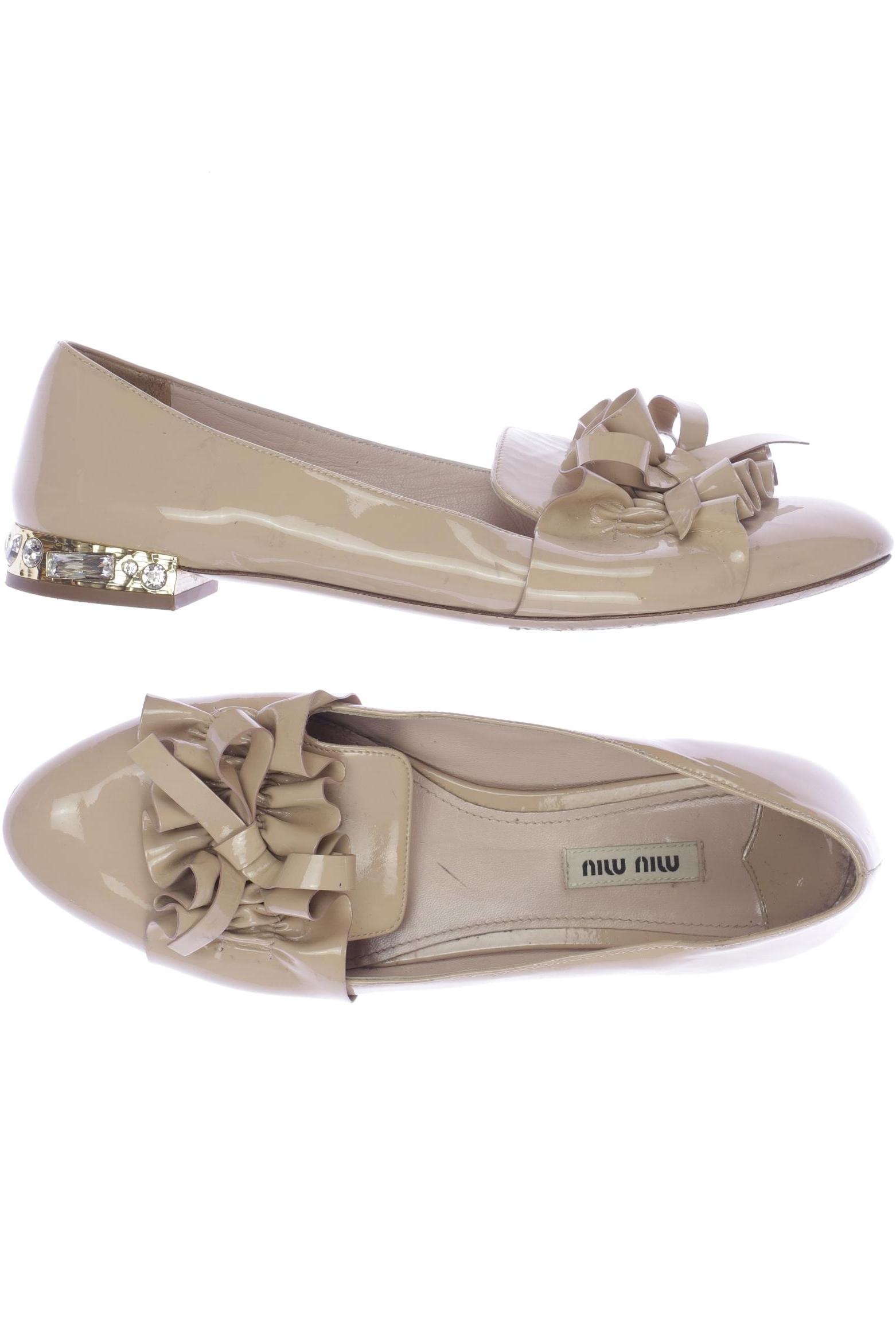 

Miu Miu Damen Ballerinas, beige, Gr. 38.5