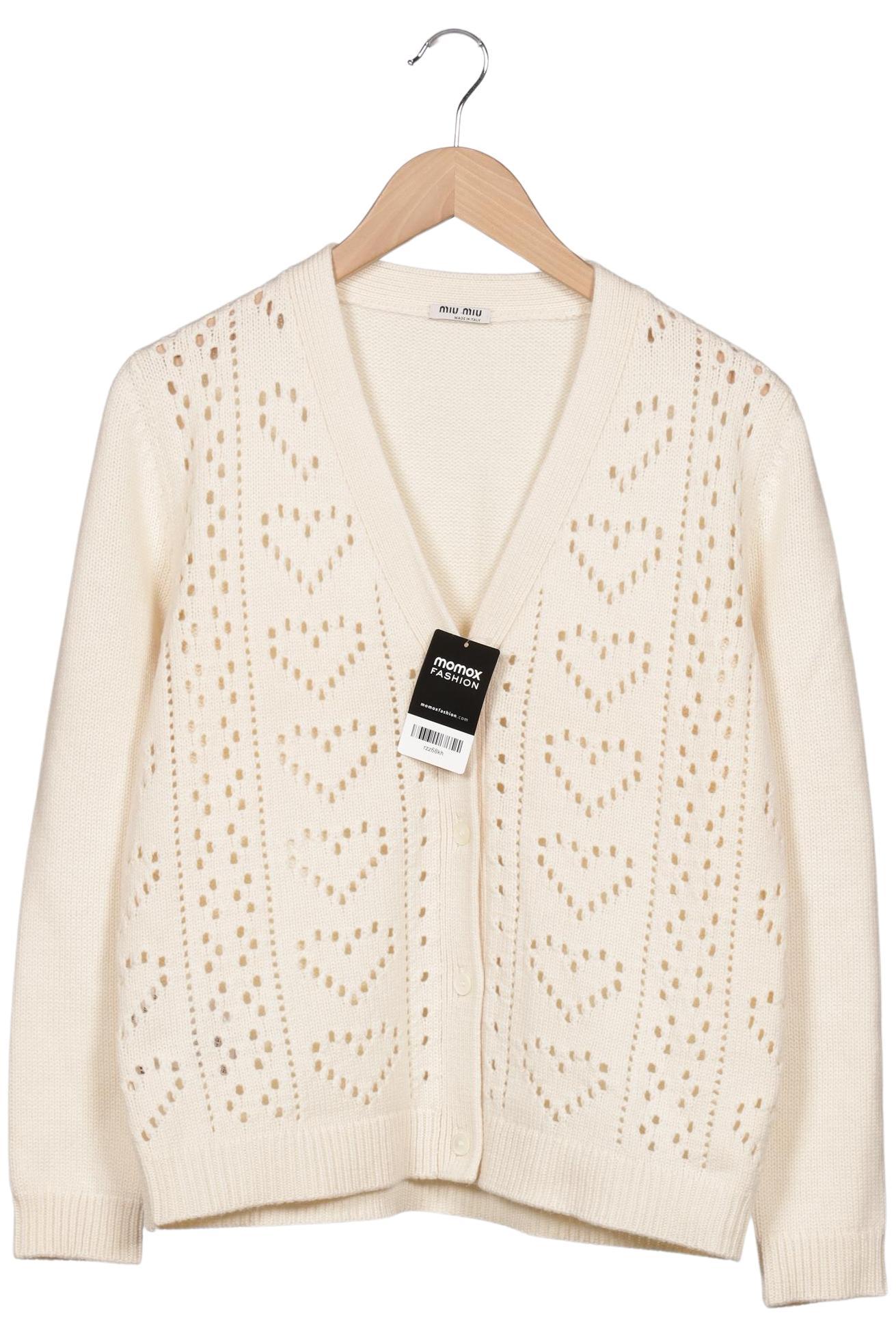 

Miu Miu Damen Strickjacke, cremeweiß, Gr. 42