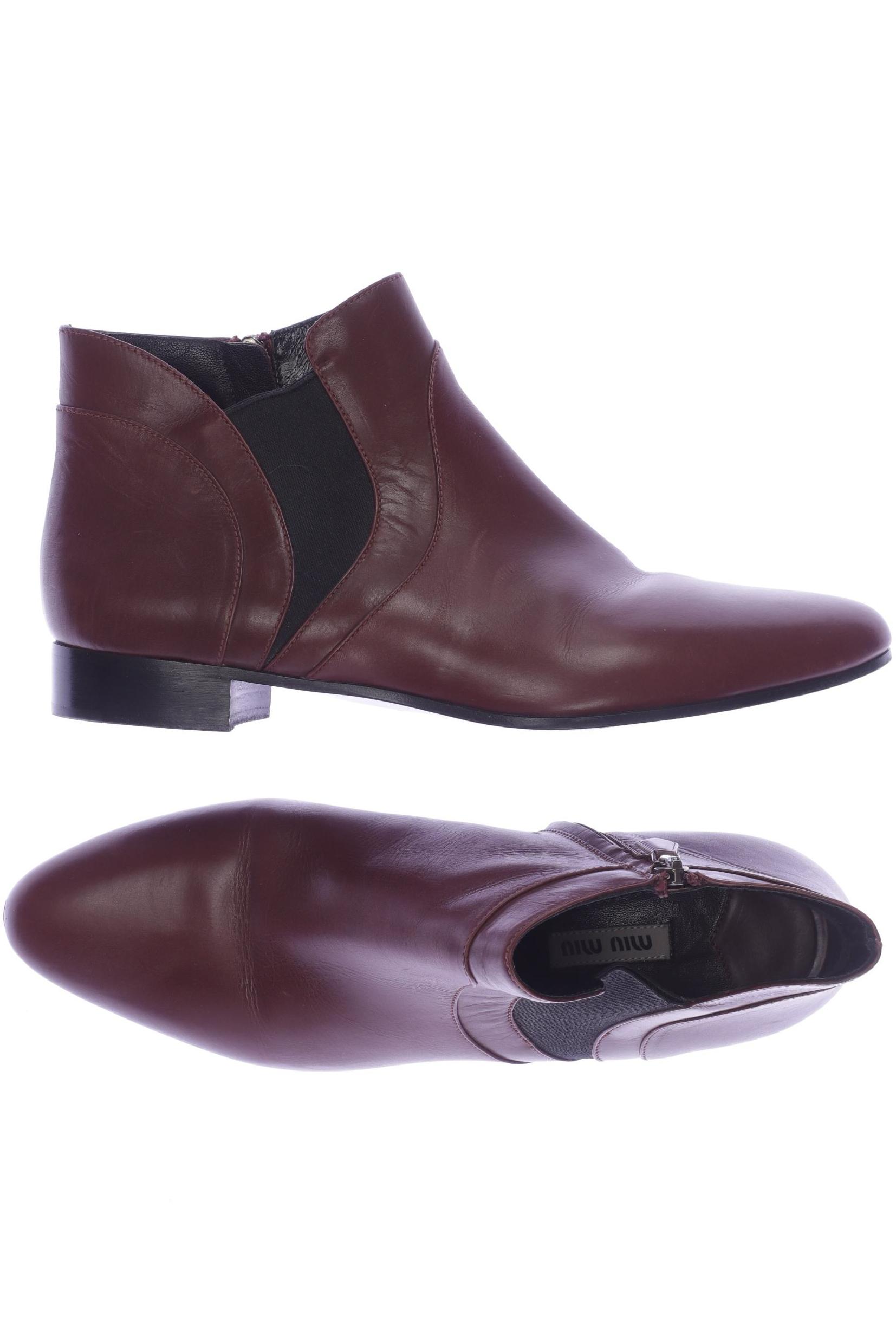 

Miu Miu Damen Stiefelette, bordeaux, Gr. 40