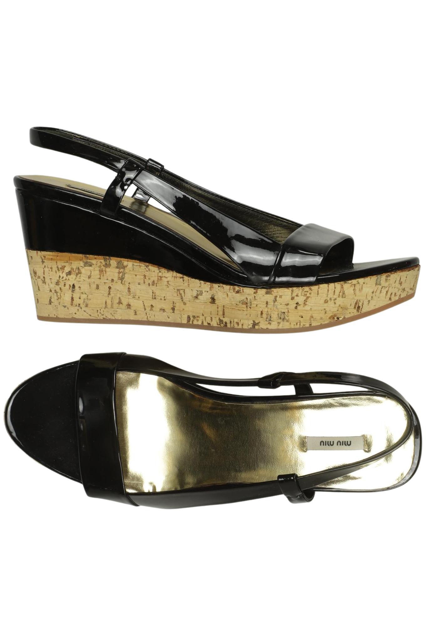 

Miu Miu Damen Sandale, schwarz, Gr. 38.5