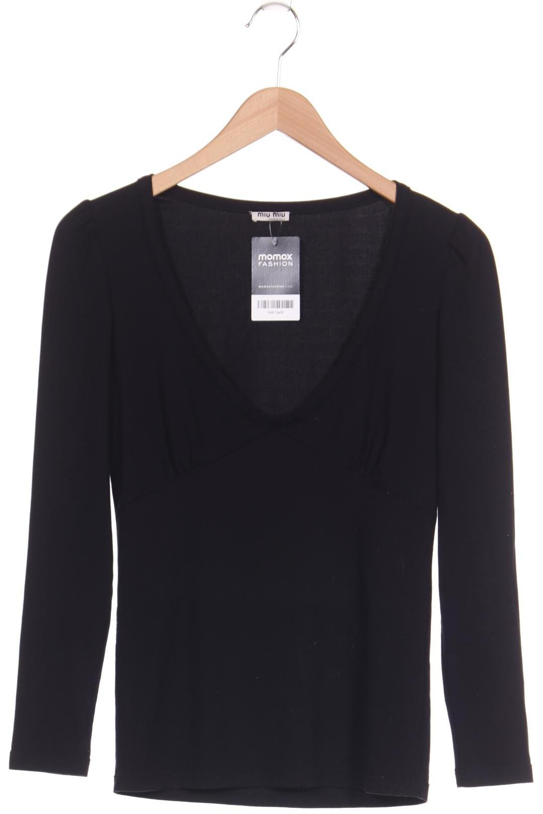 

Miu Miu Damen Langarmshirt, schwarz