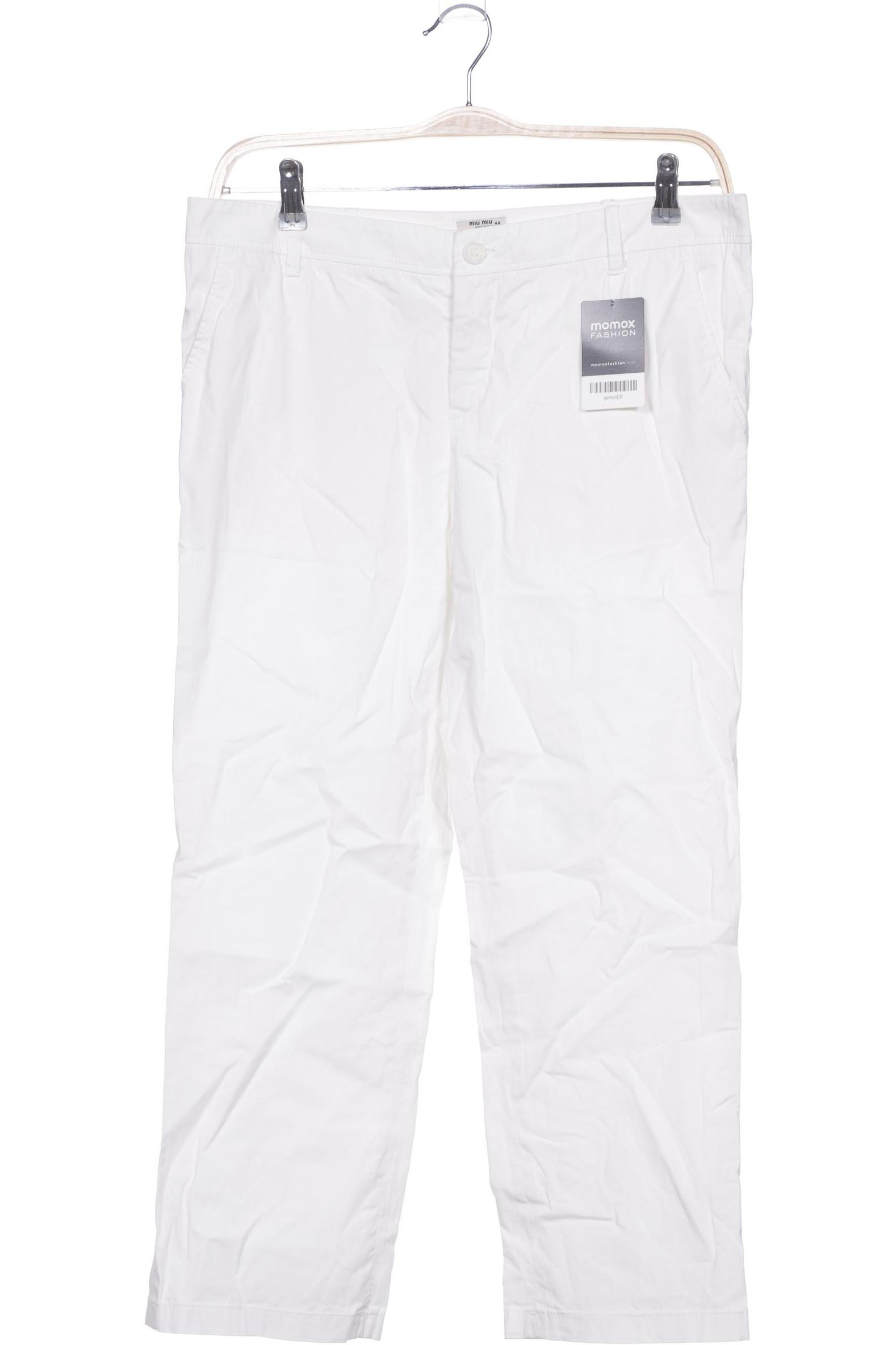 

Miu Miu Damen Stoffhose, weiß, Gr. 44