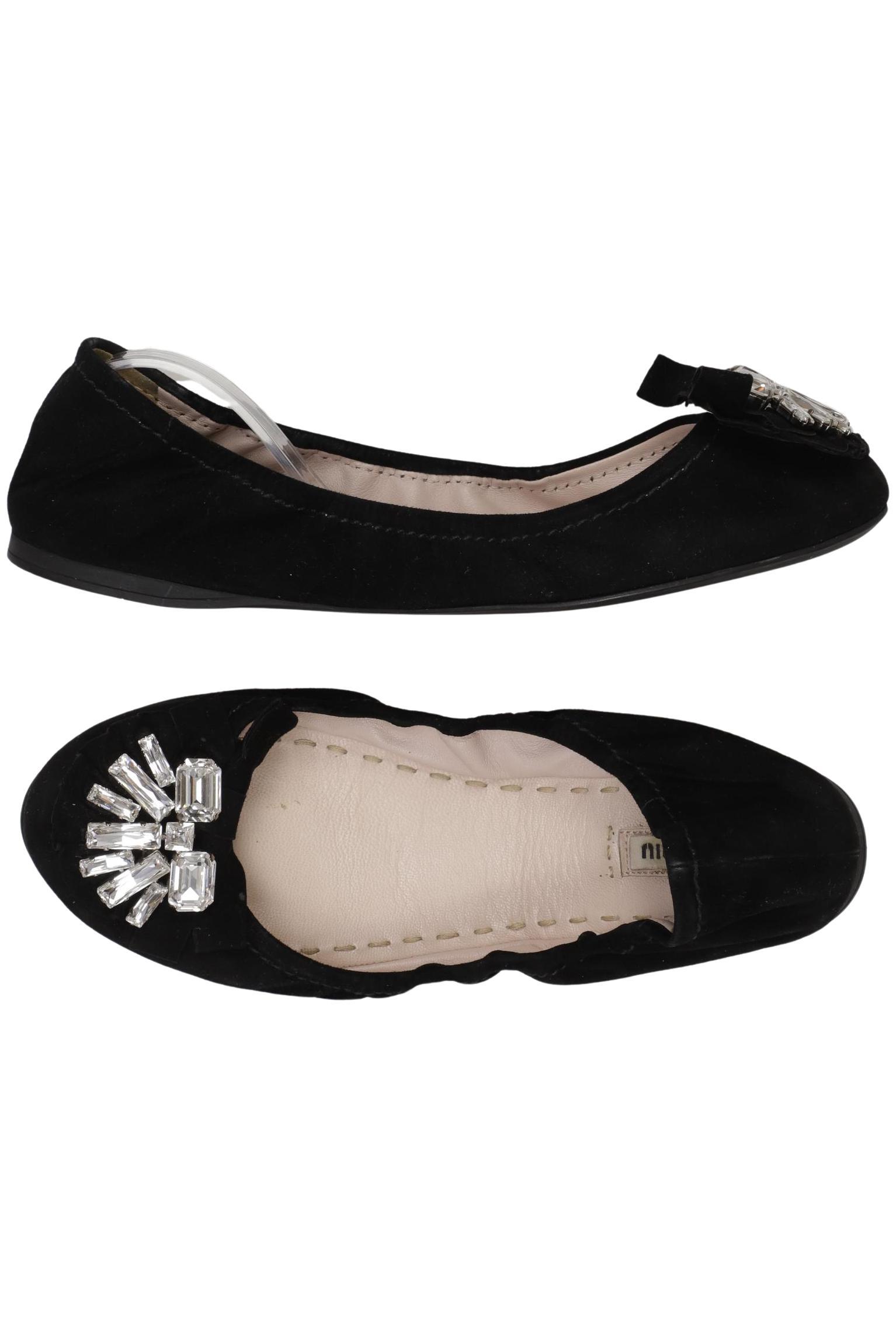 

Miu Miu Damen Ballerinas, schwarz, Gr. 37