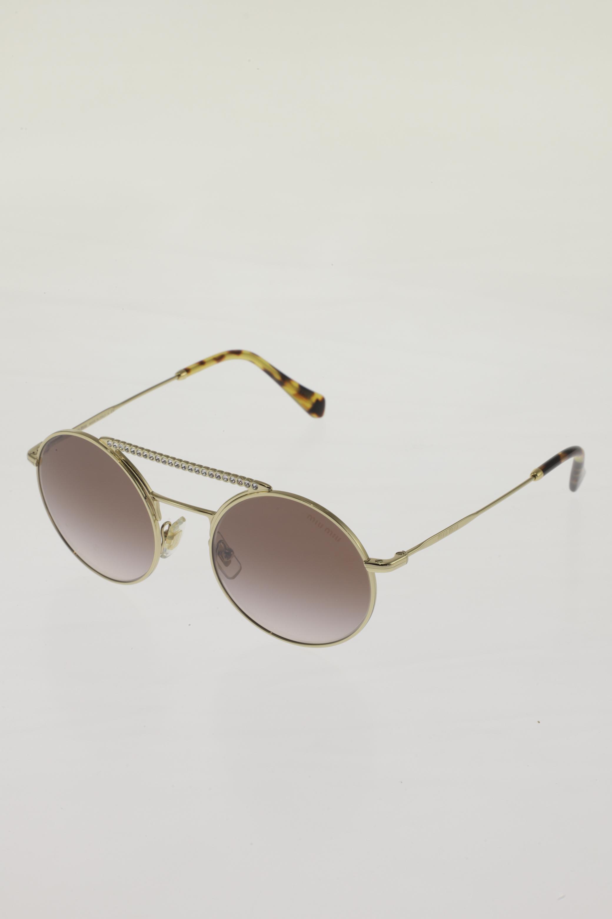 

Miu Miu Damen Sonnenbrille, gold, Gr.