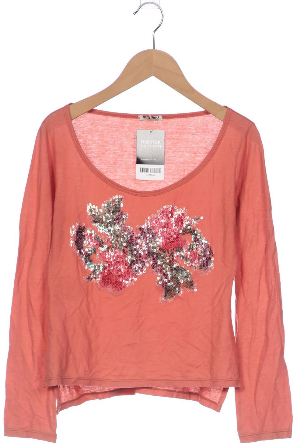 

Miu Miu Damen Langarmshirt, orange, Gr. 38
