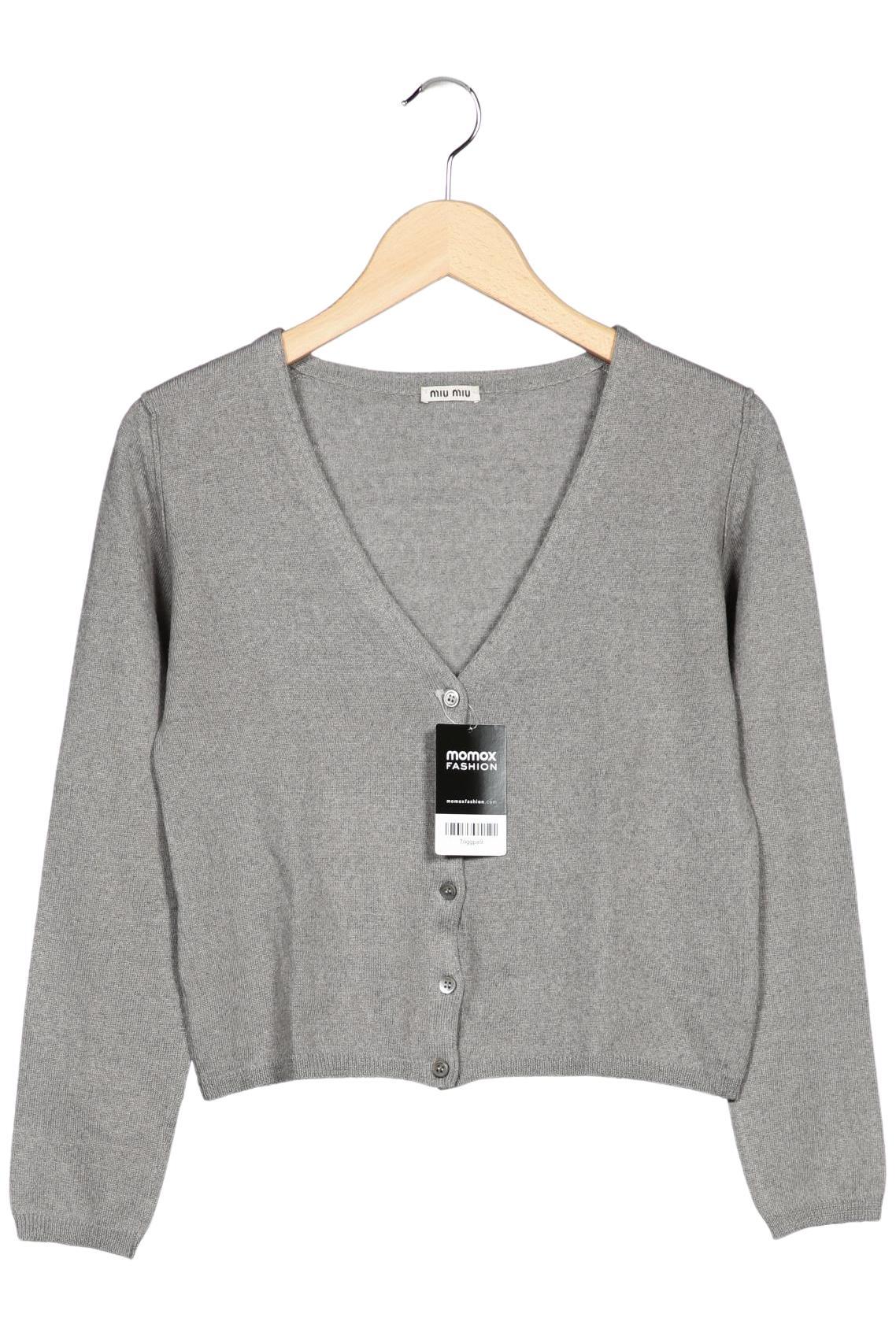 

Miu Miu Damen Strickjacke, grau, Gr. 42