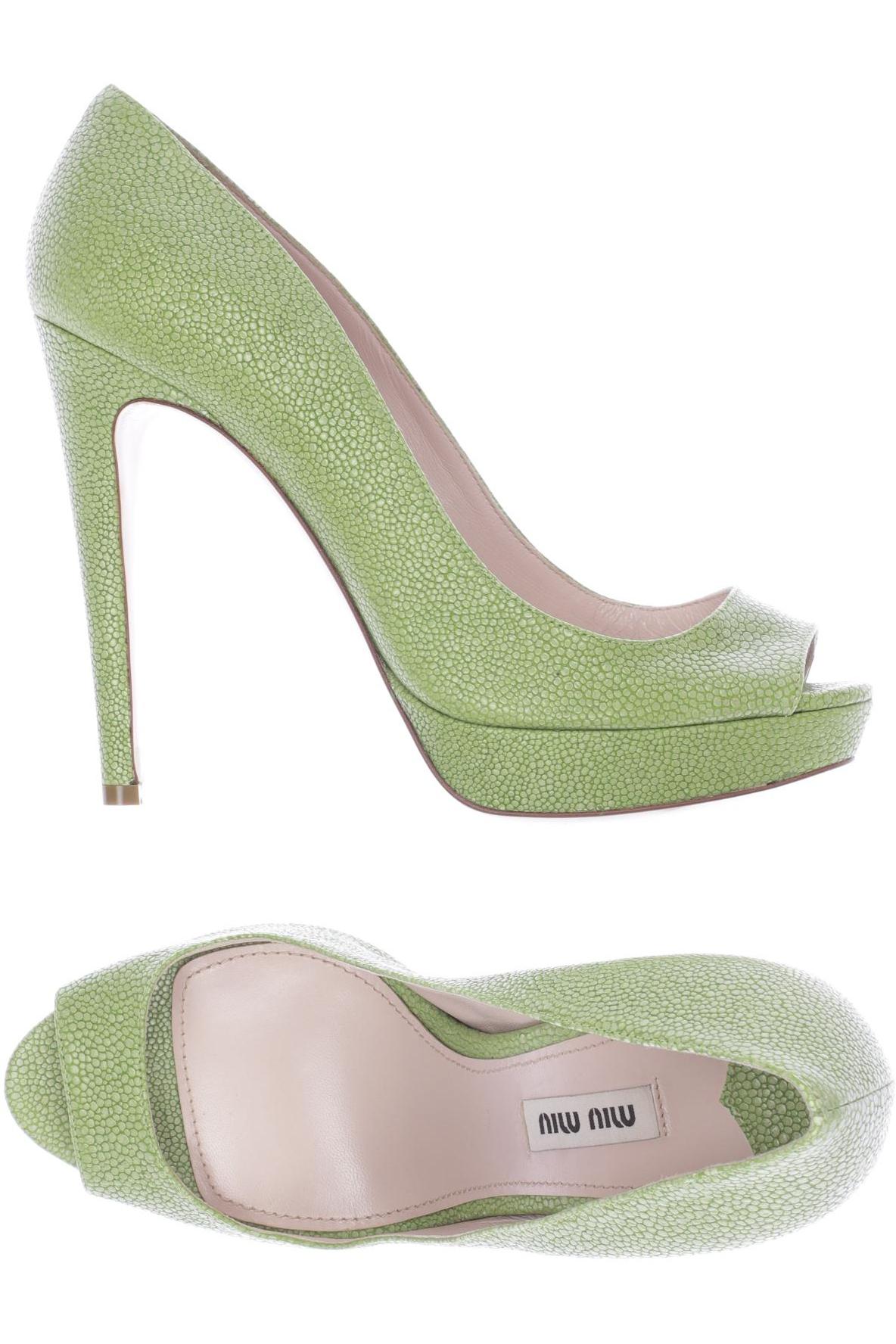 

Miu Miu Damen Pumps, hellgrün, Gr. 37