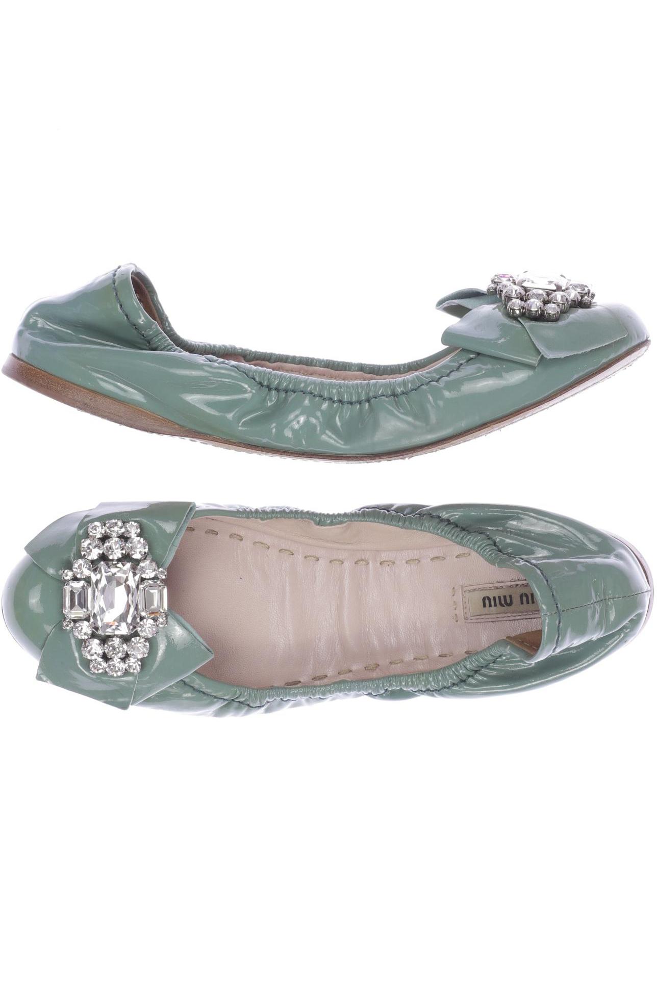 

Miu Miu Damen Ballerinas, türkis