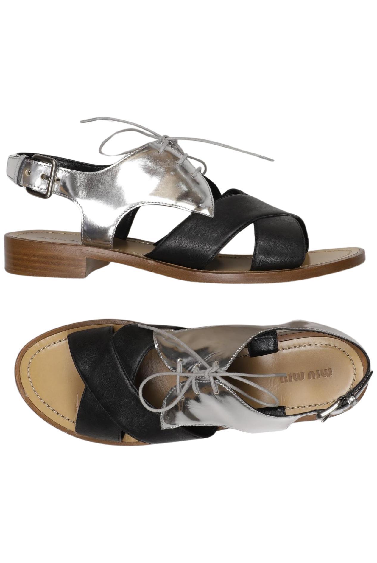 

Miu Miu Damen Sandale, schwarz, Gr. 40