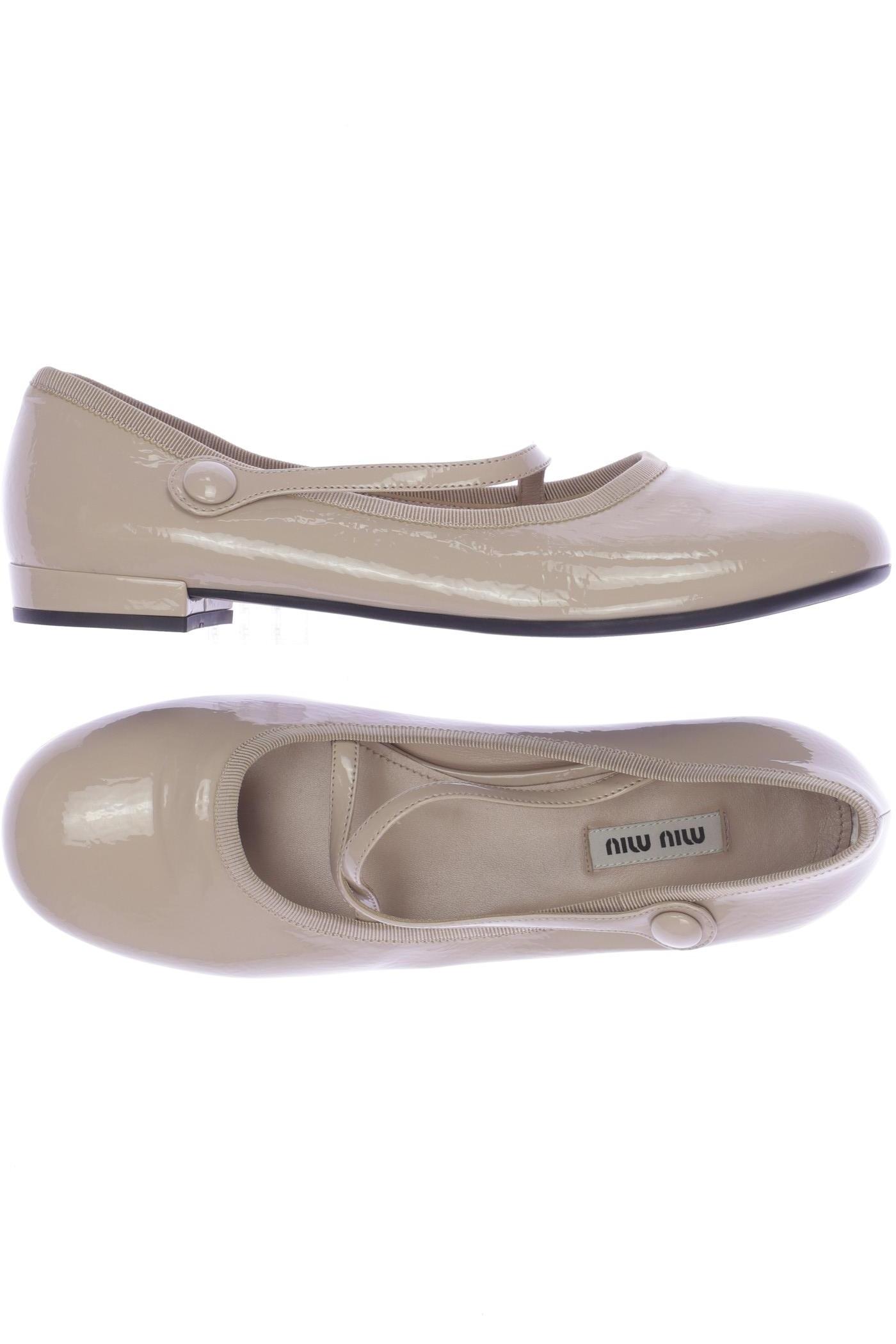 

Miu Miu Damen Ballerinas, beige, Gr. 39