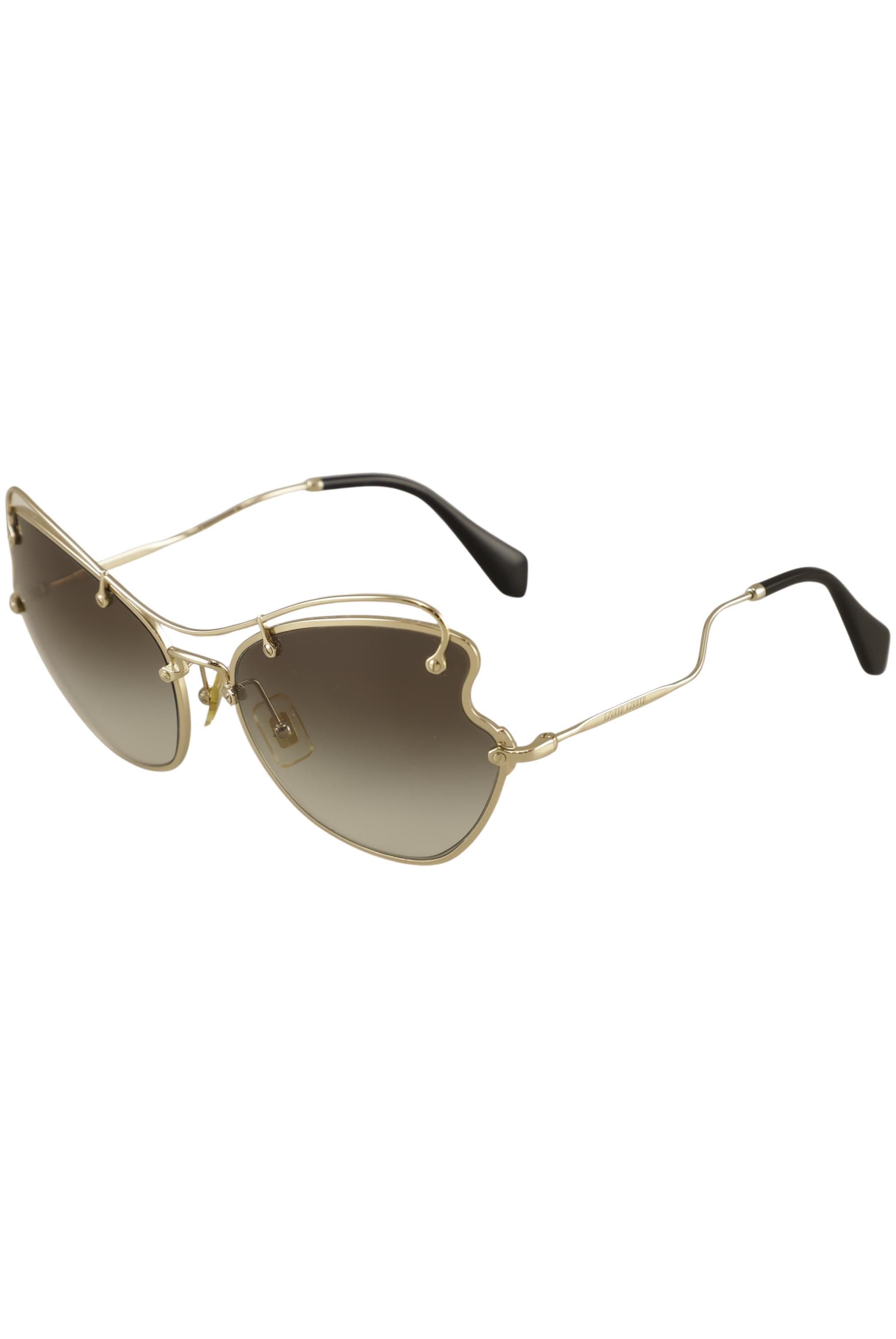 

Miu Miu Damen Sonnenbrille, gold, Gr.