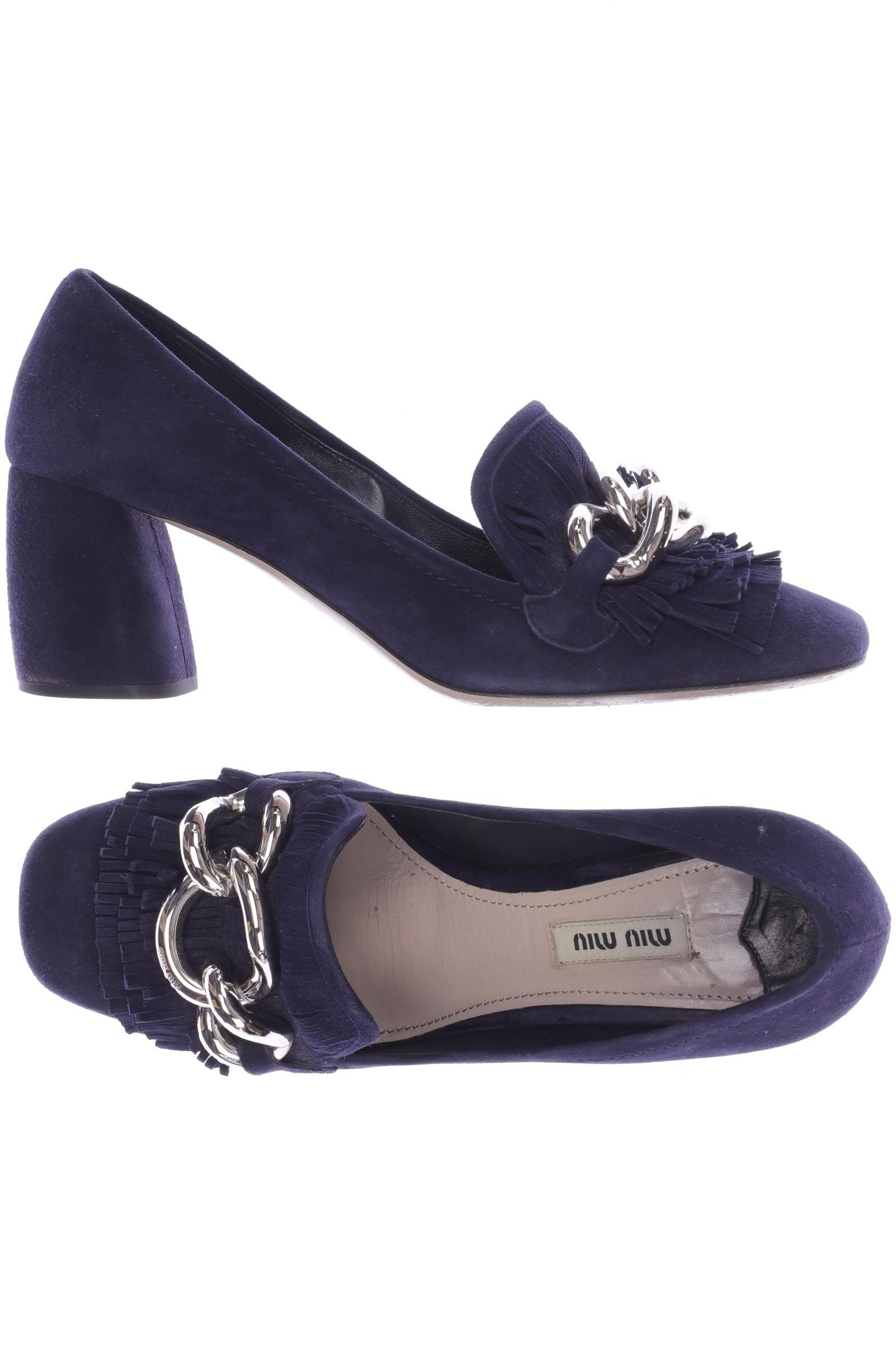 

Miu Miu Damen Pumps, marineblau, Gr. 37.5