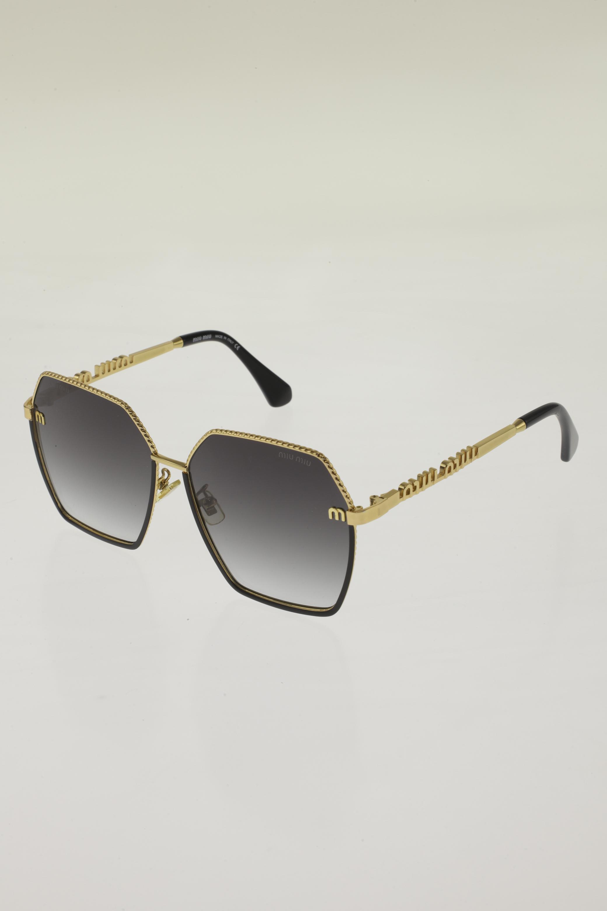 

Miu Miu Damen Sonnenbrille, gold, Gr.