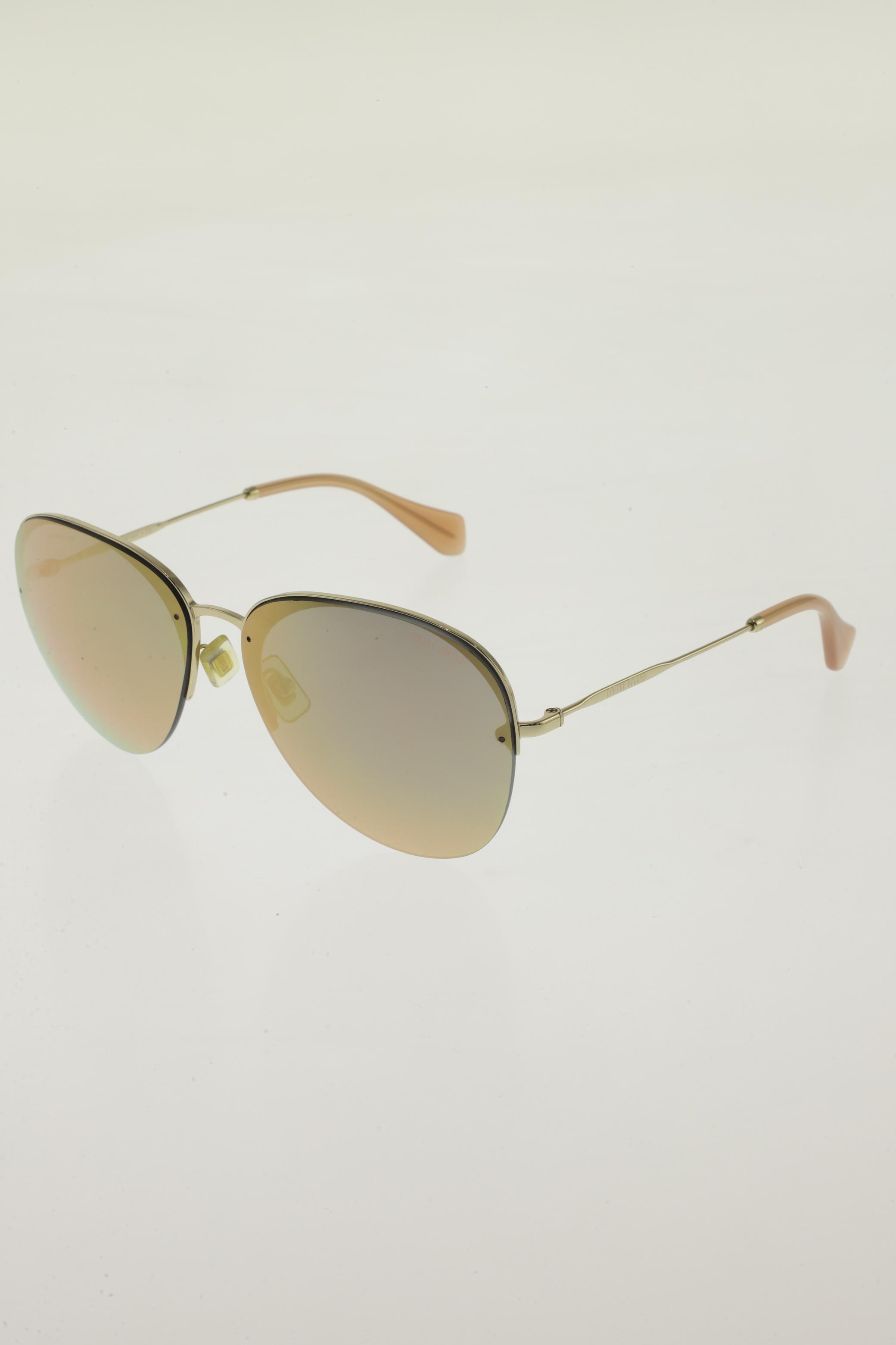 

Miu Miu Damen Sonnenbrille, gold, Gr.