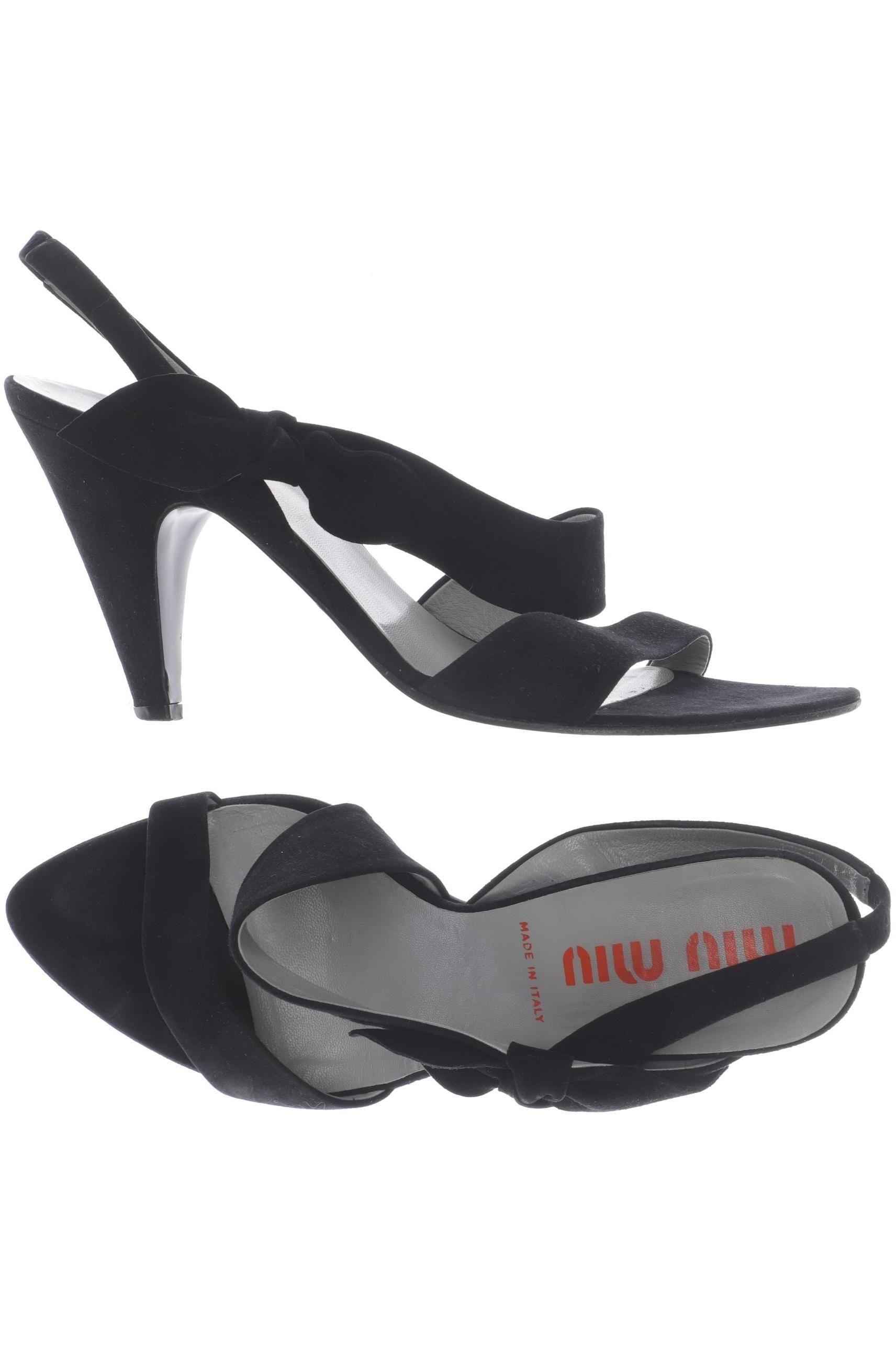 

Miu Miu Damen Sandale, schwarz
