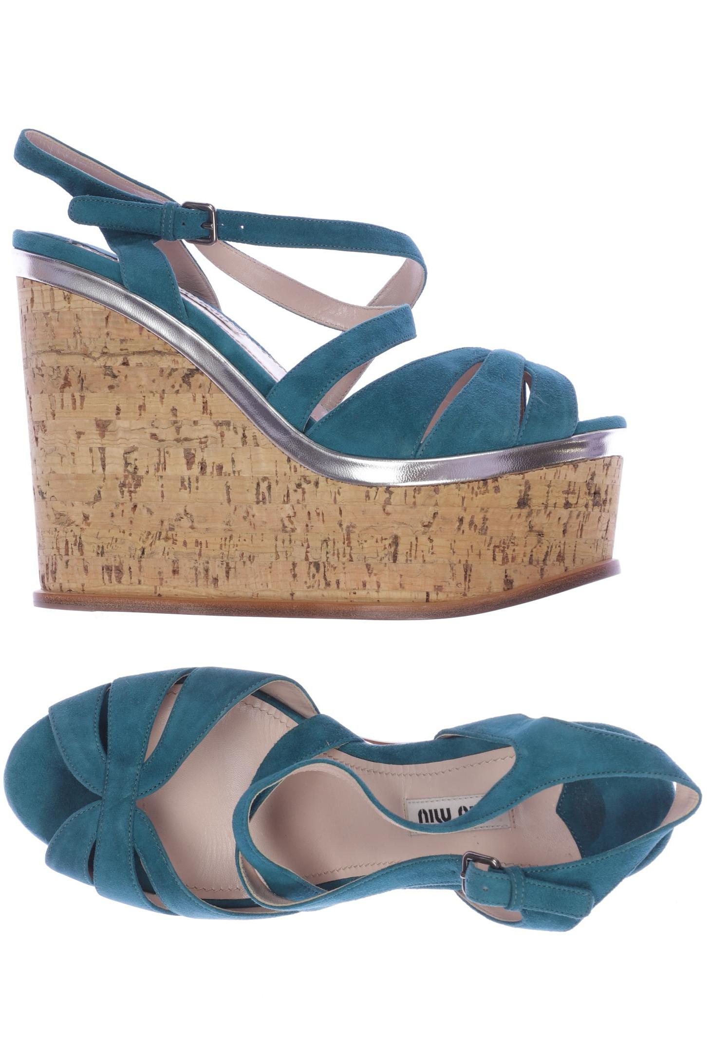 Thumbnail - Miu Miu Damen Sandale, türkis, Gr. 39.5