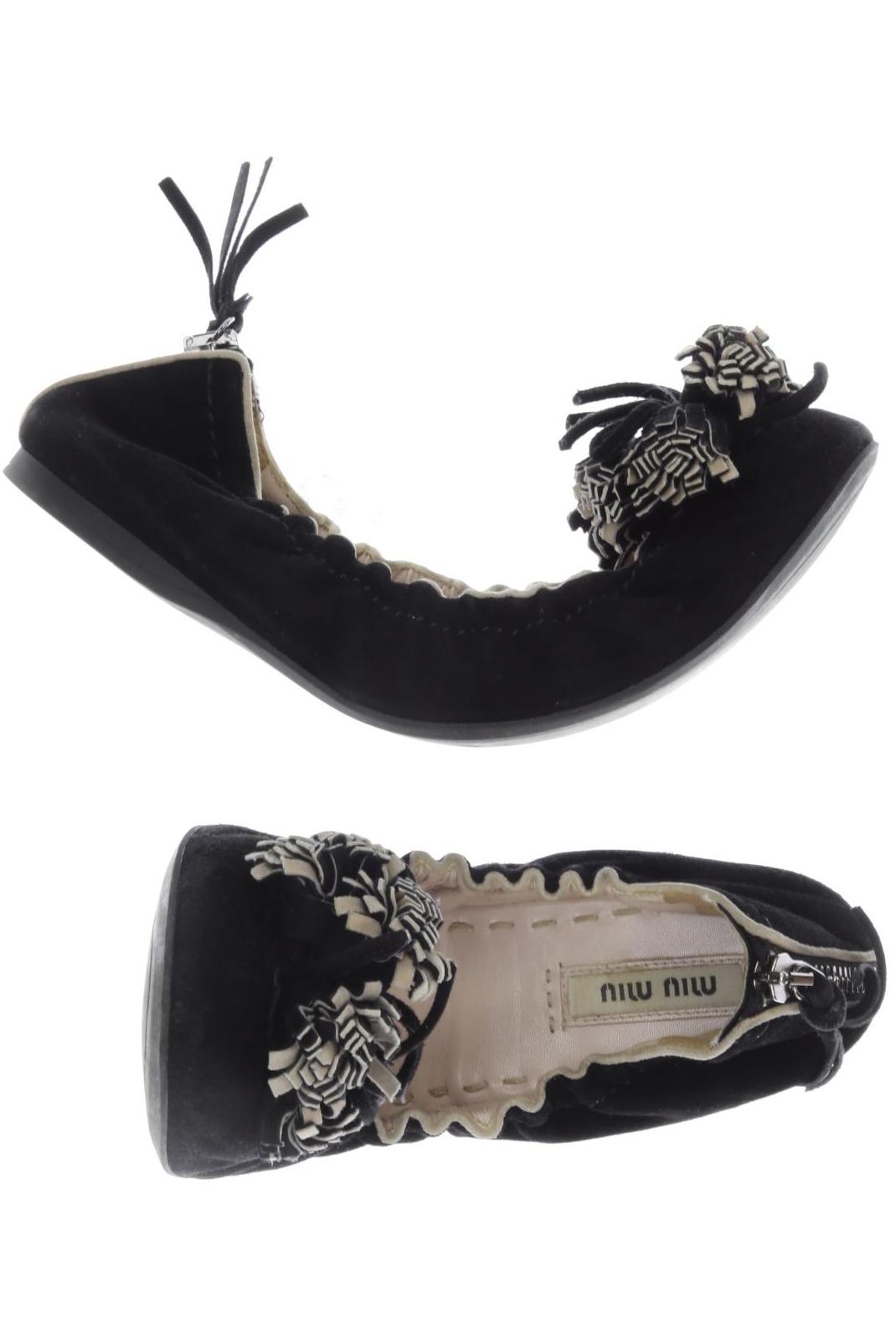 

Miu Miu Damen Ballerinas, schwarz, Gr. 37