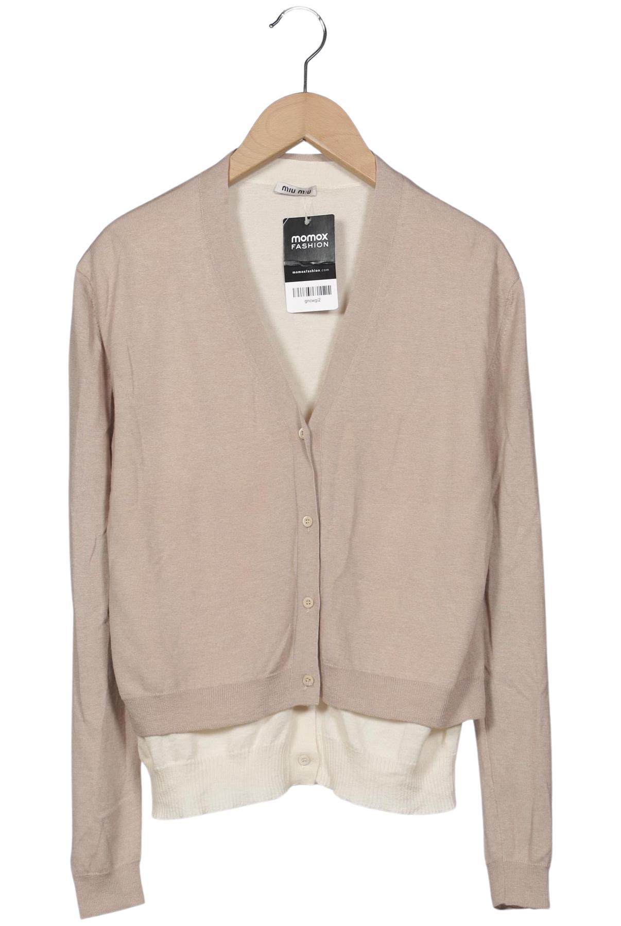 

Miu Miu Damen Strickjacke, beige, Gr. 40