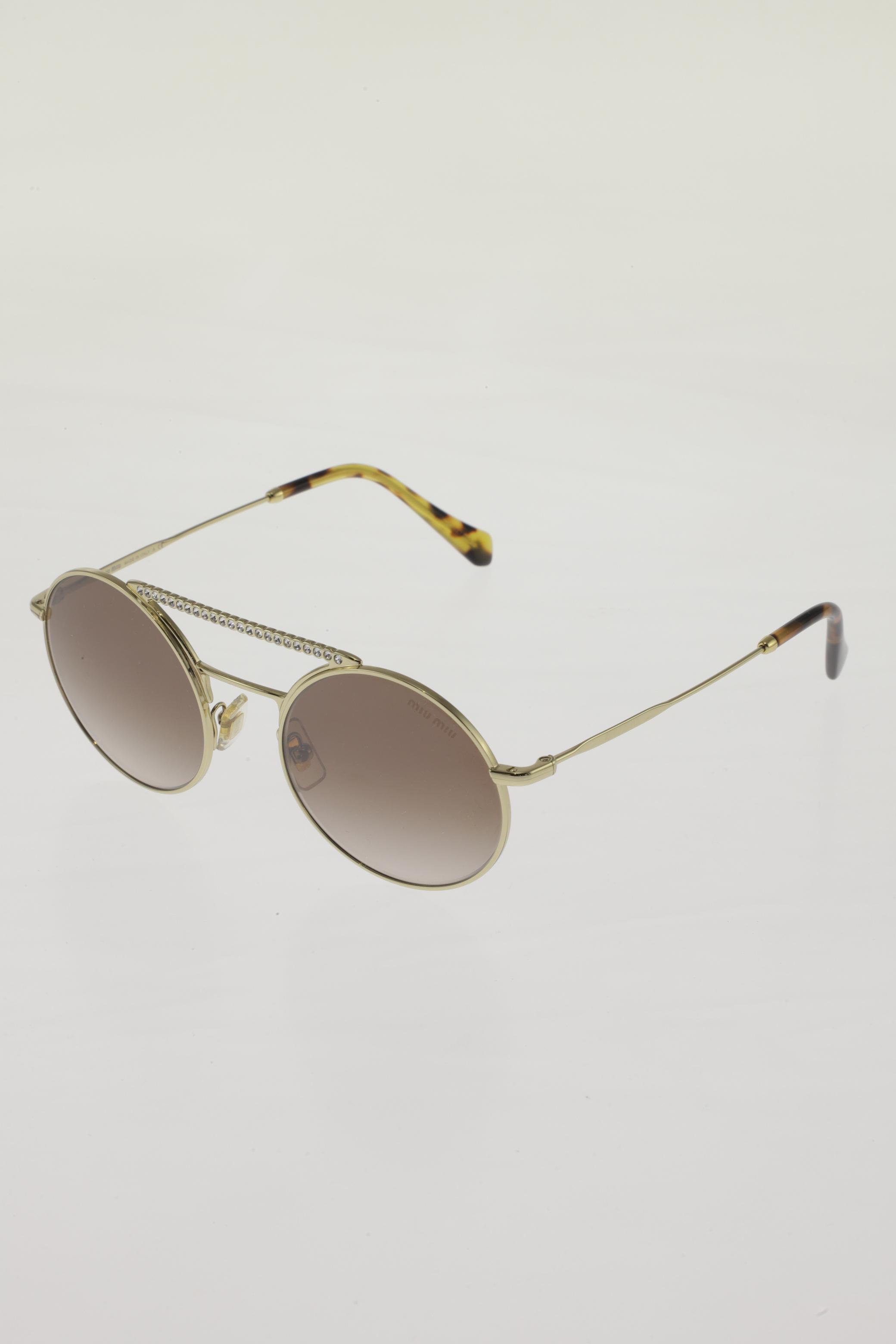 

Miu Miu Damen Sonnenbrille, gold, Gr.