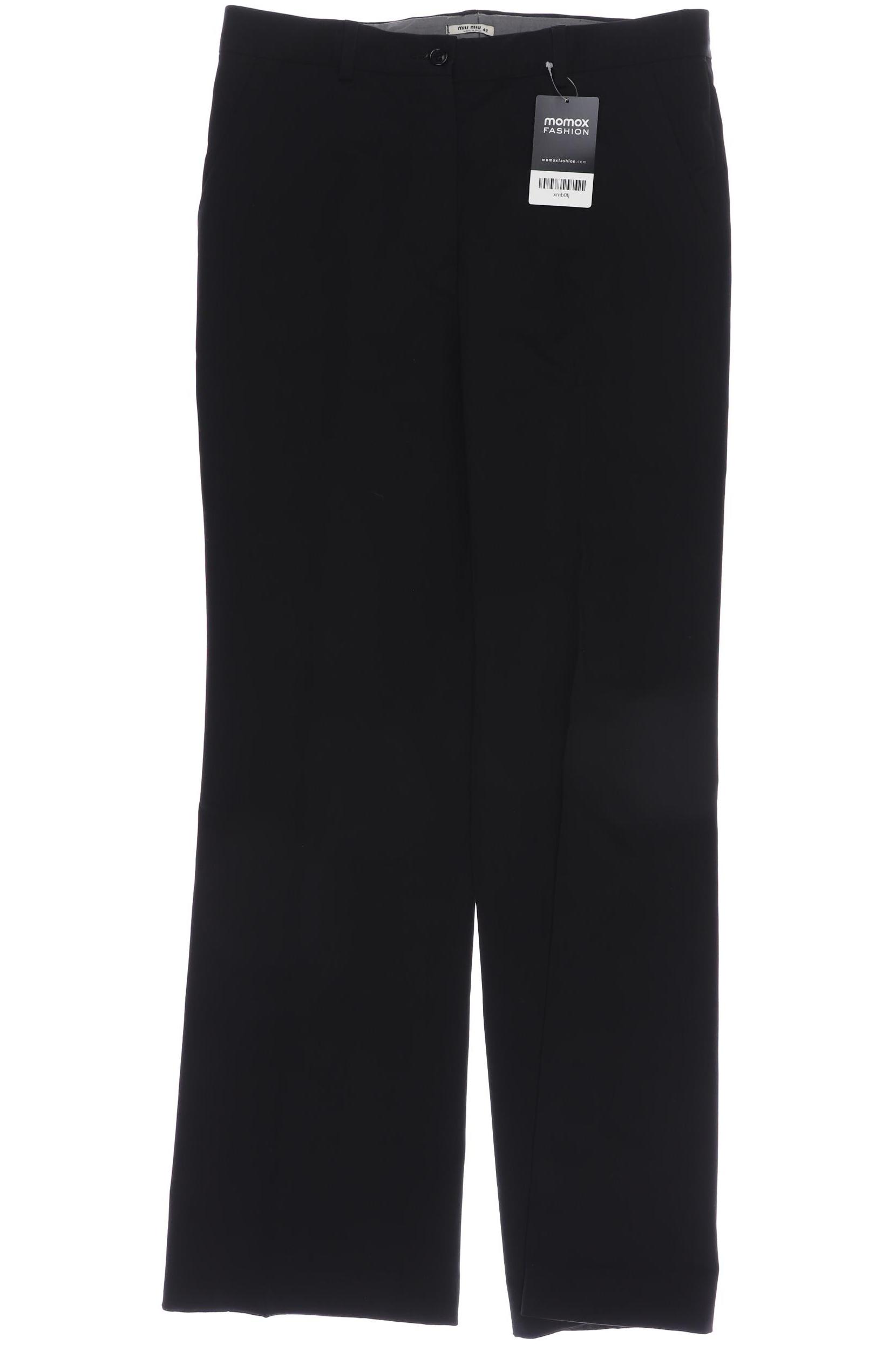 

Miu Miu Damen Stoffhose, schwarz, Gr. 42