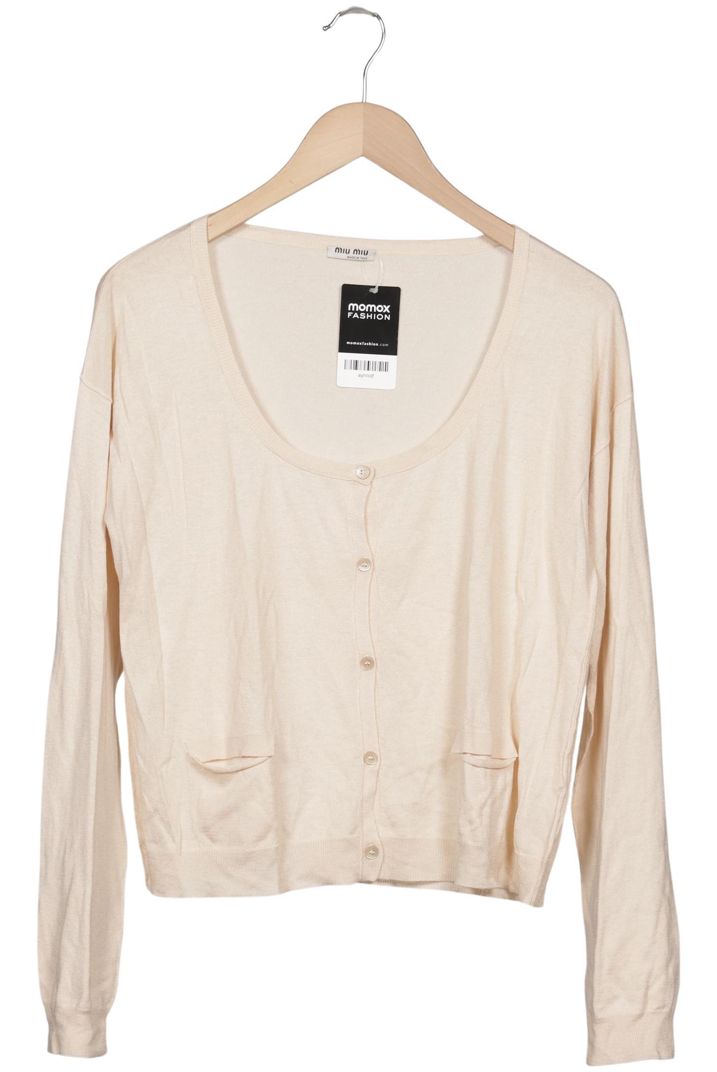 

Miu Miu Damen Strickjacke, beige, Gr. 42