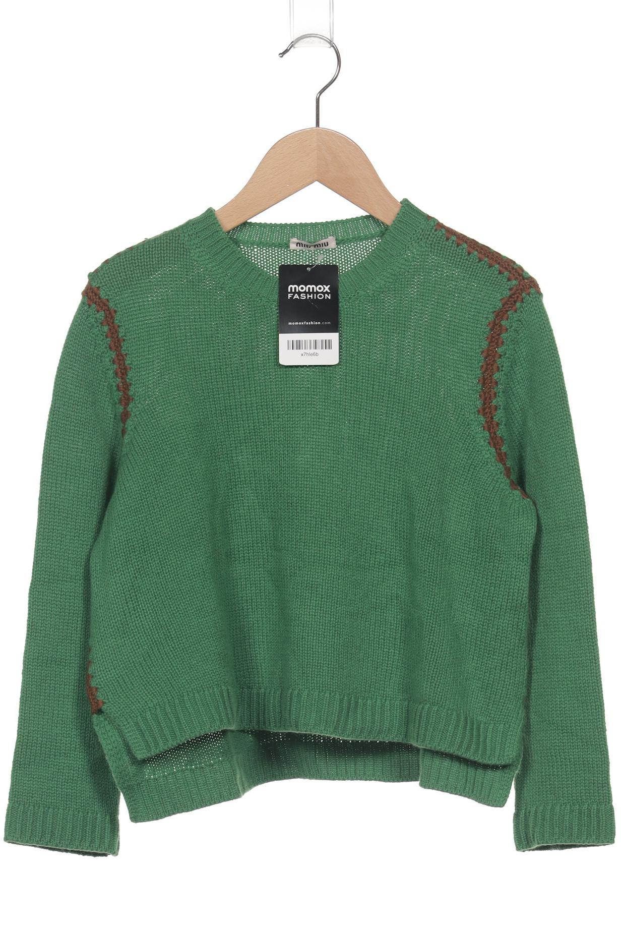 

Miu Miu Damen Pullover, grün, Gr. 36
