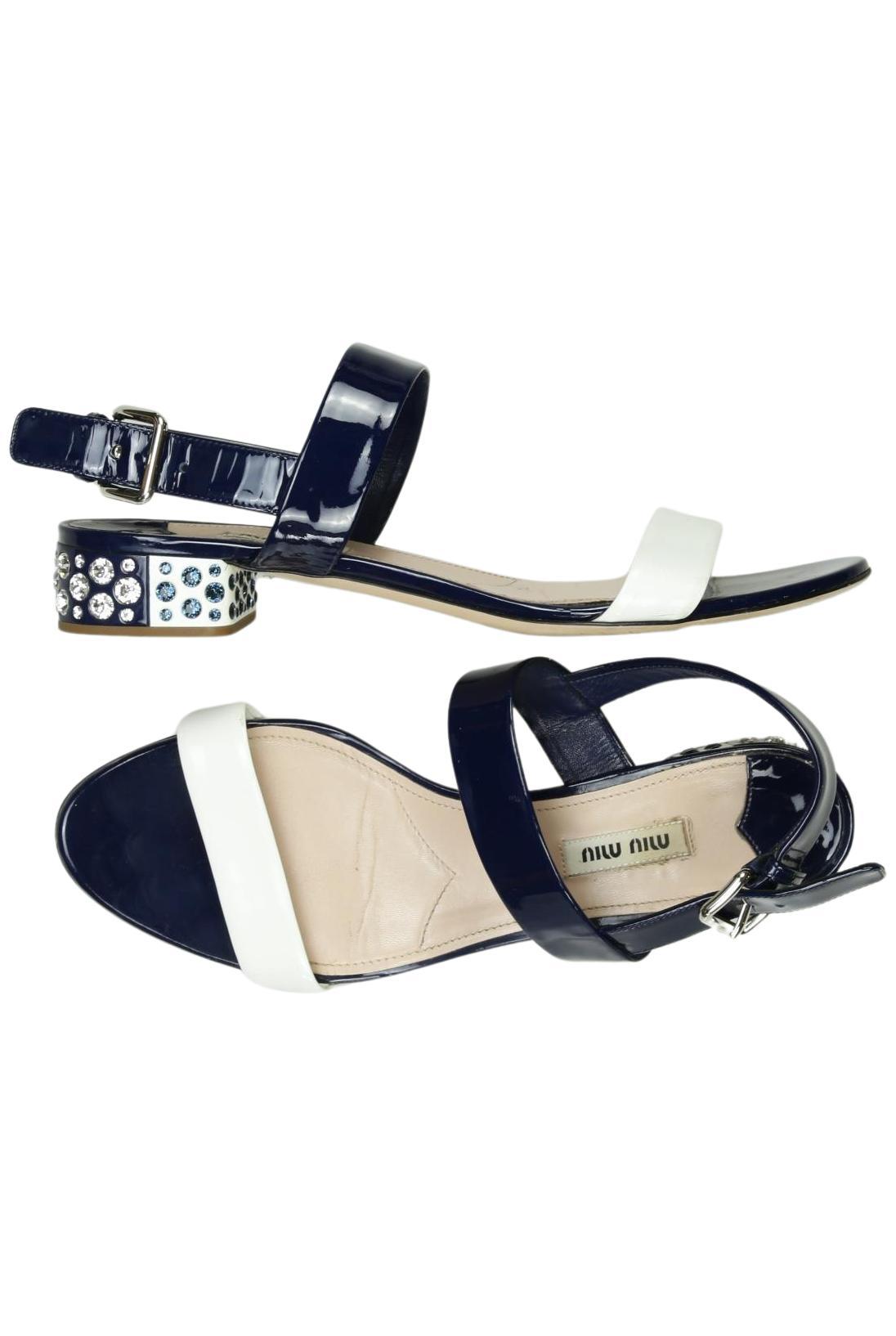 

Miu Miu Damen Sandale, marineblau, Gr. 40.5