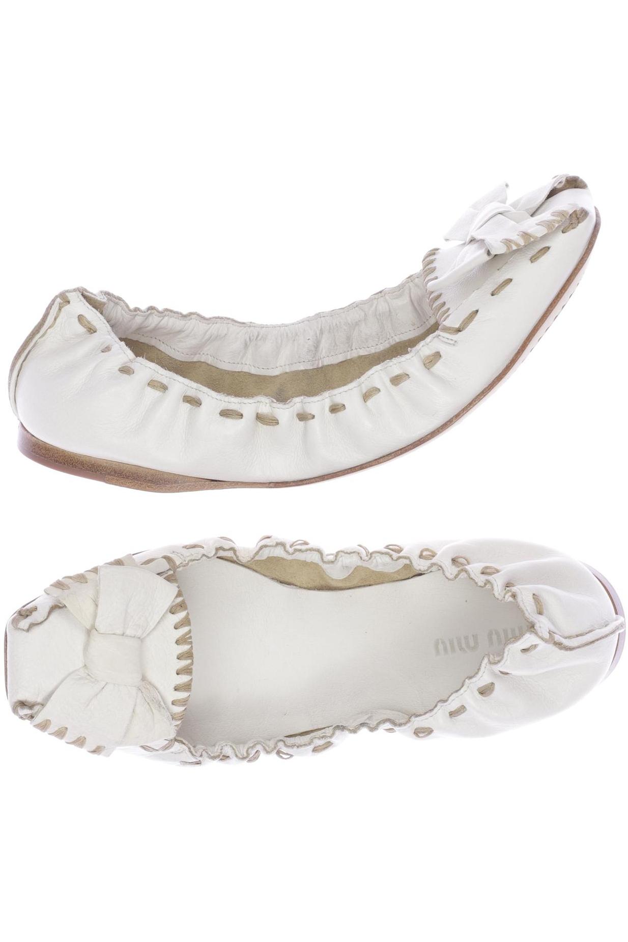 

Miu Miu Damen Ballerinas, weiß, Gr. 35.5