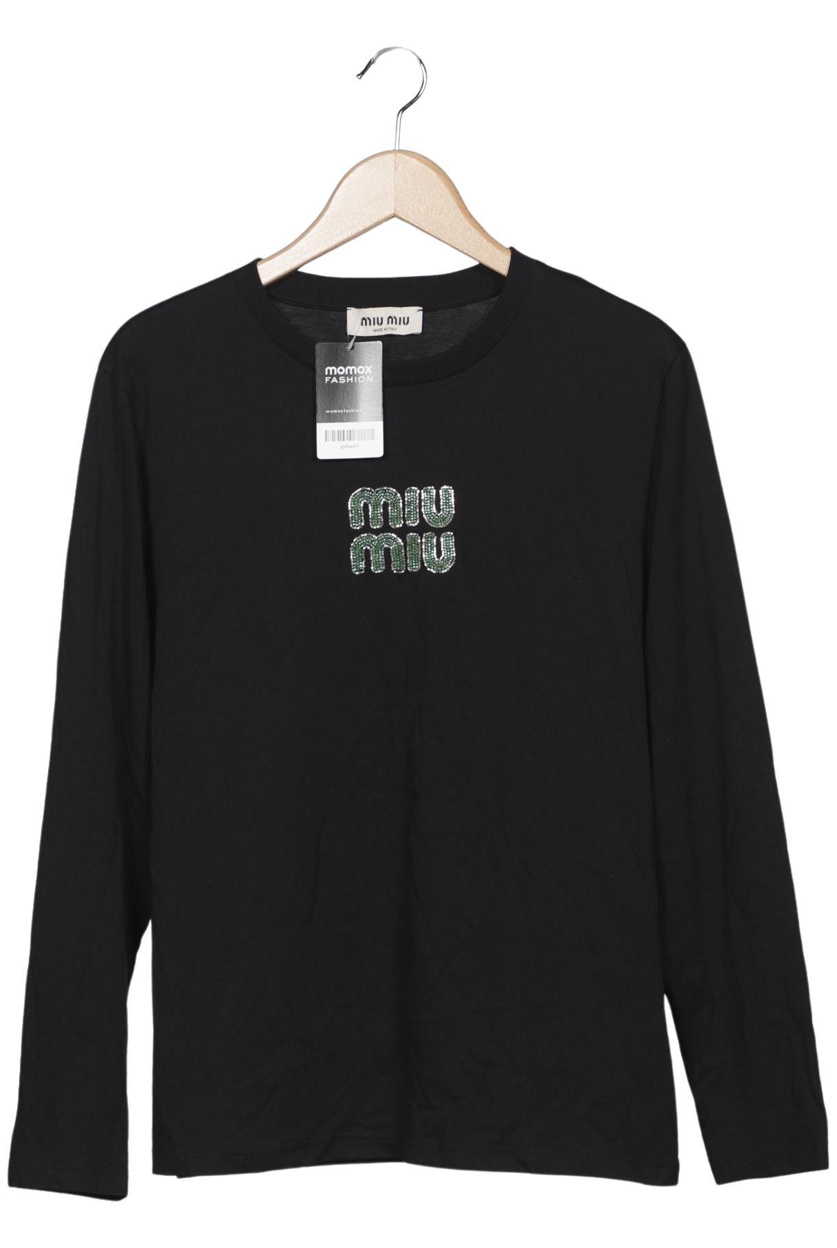 

Miu Miu Damen Langarmshirt, schwarz, Gr. 38