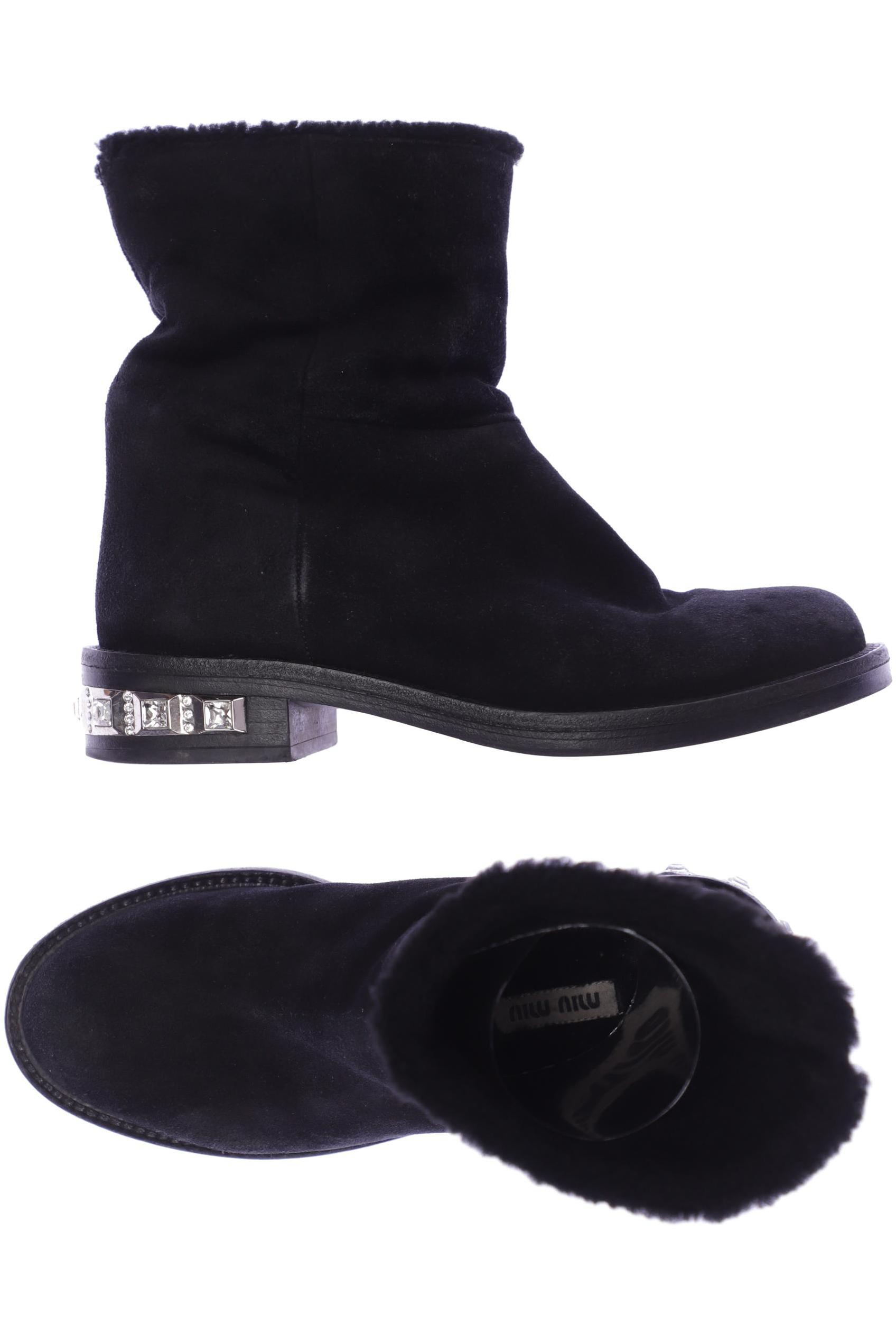

Miu Miu Damen Stiefelette, schwarz, Gr. 35.5