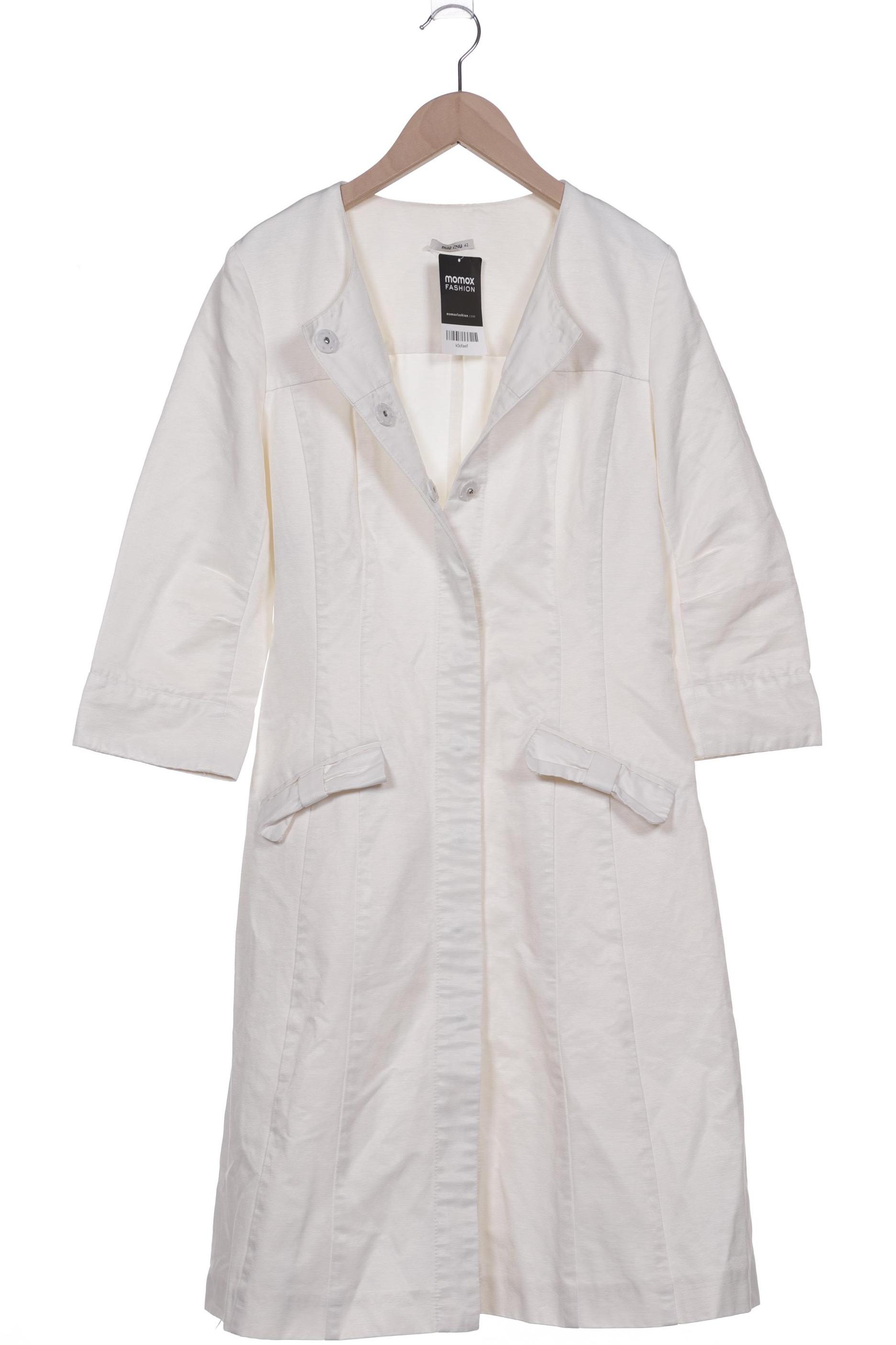

Miu Miu Damen Mantel, cremeweiß, Gr. 42