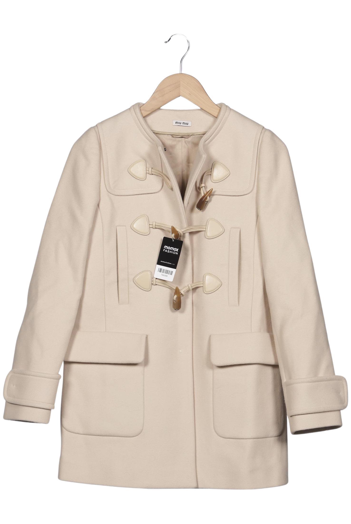 

Miu Miu Damen Mantel, cremeweiß, Gr. 40