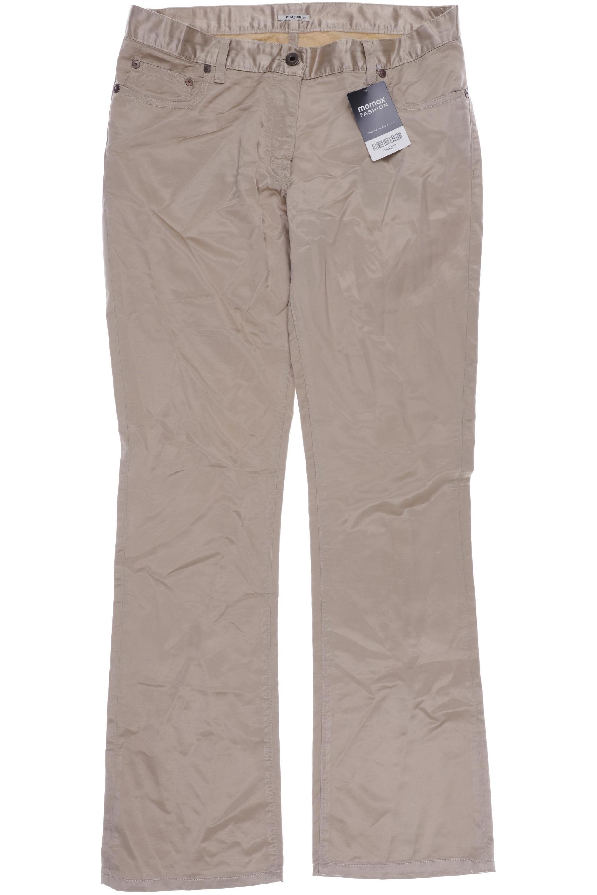 

Miu Miu Damen Stoffhose, beige, Gr. 42