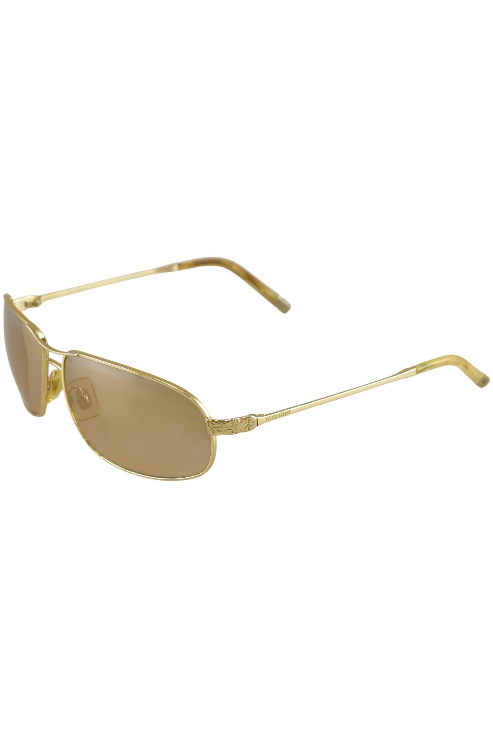 

Miu Miu Damen Sonnenbrille, gold, Gr.