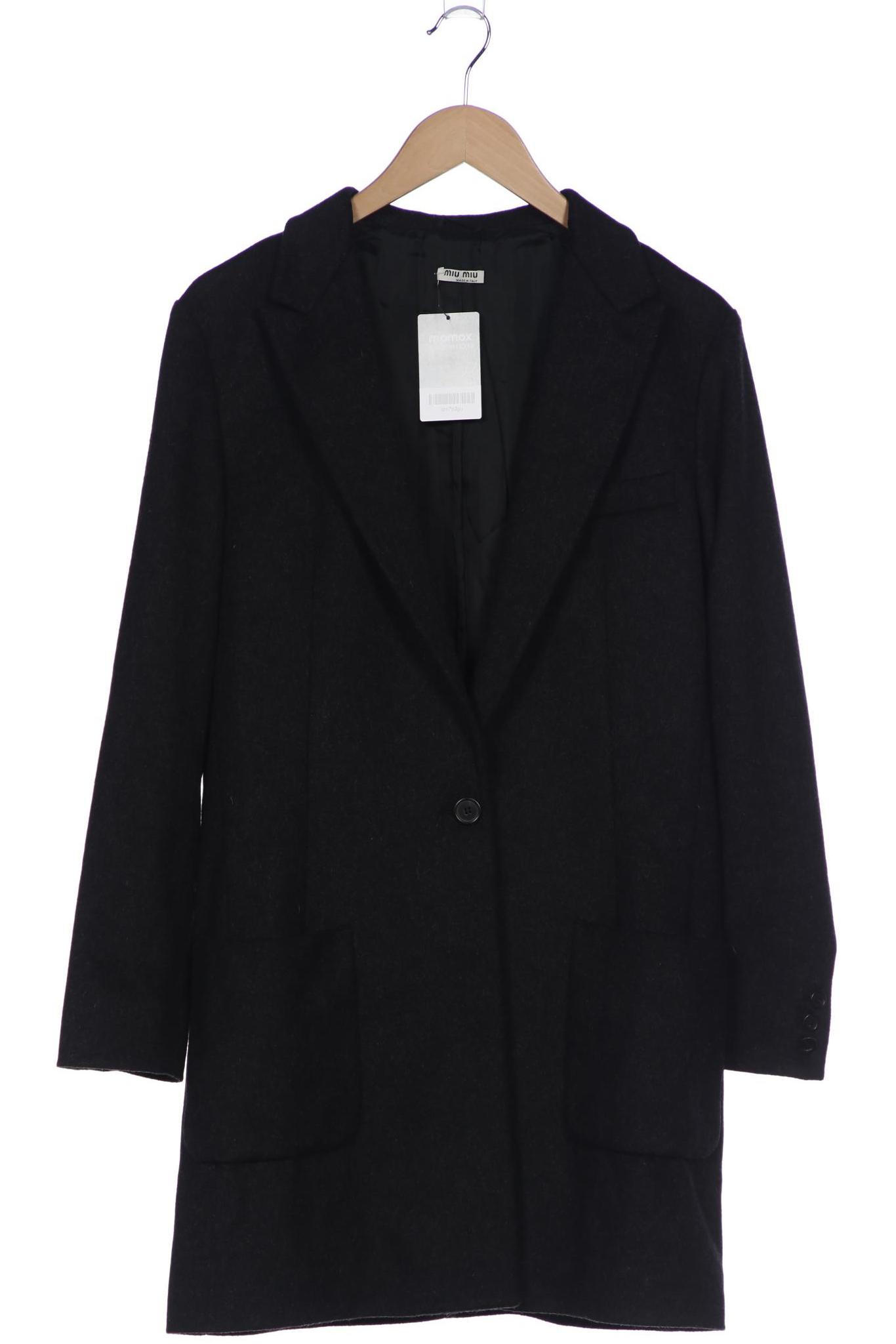

Miu Miu Damen Mantel, schwarz, Gr. 44