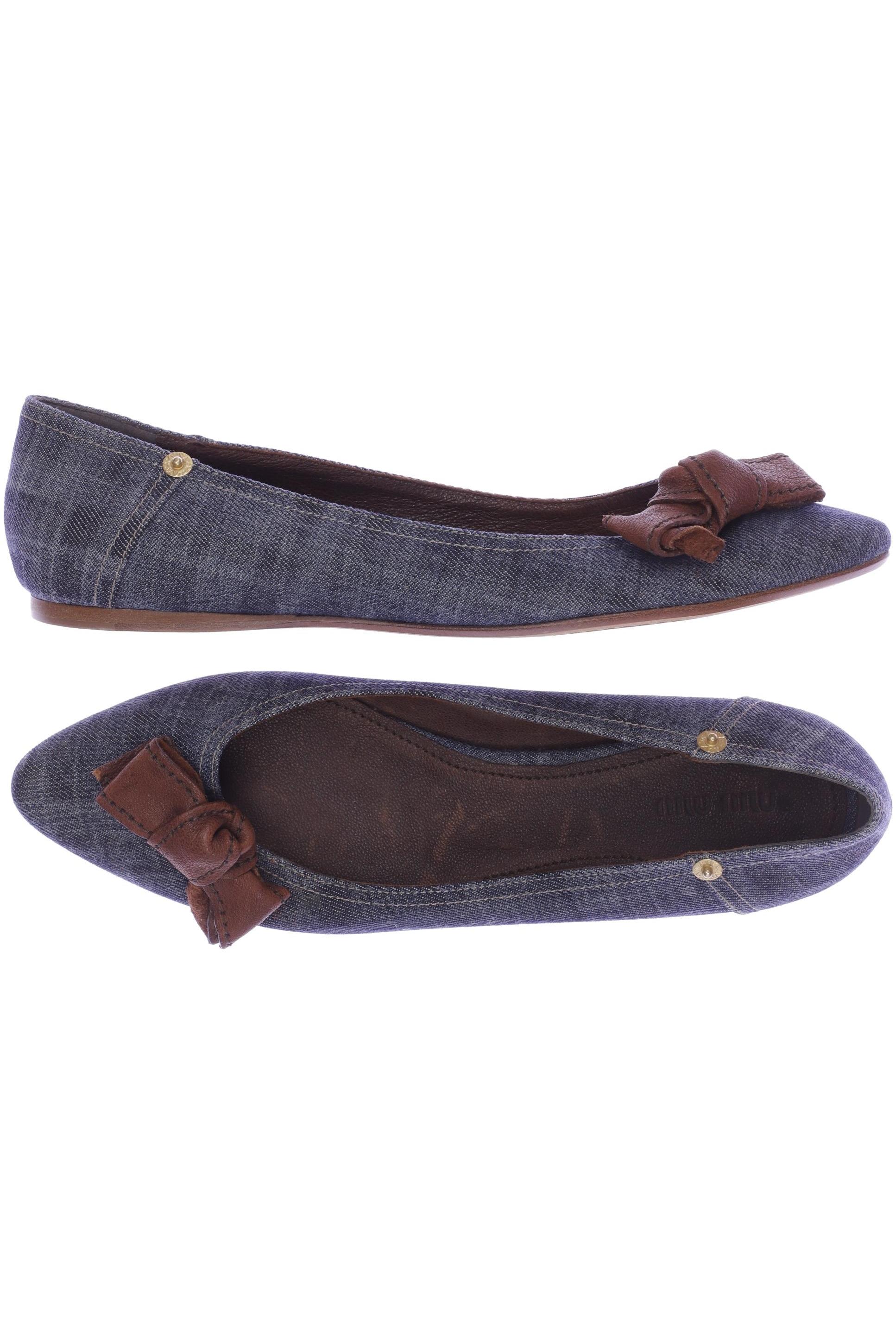 

Miu Miu Damen Ballerinas, blau, Gr. 40.5