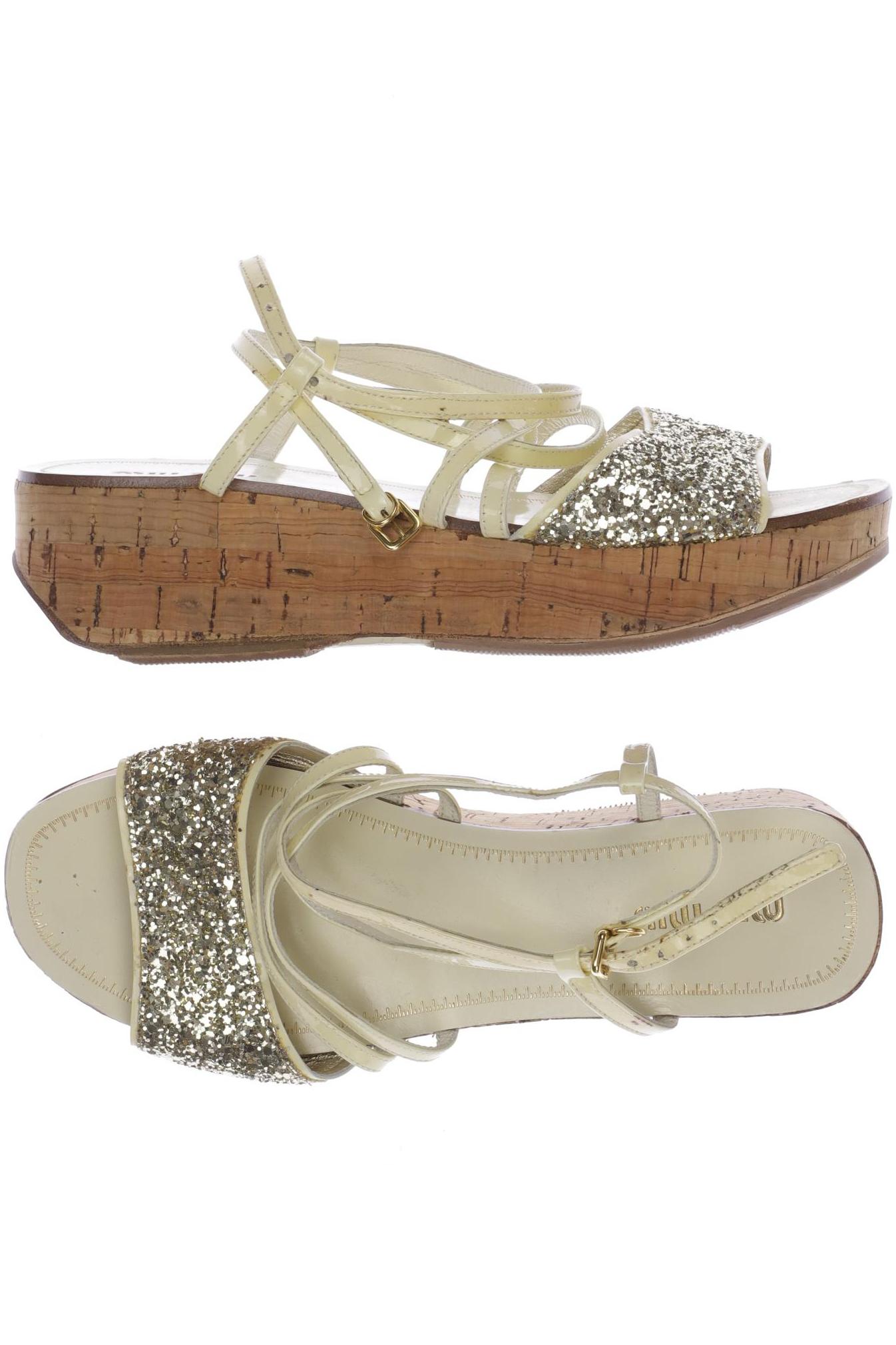 

Miu Miu Damen Sandale, cremeweiß, Gr. 36.5
