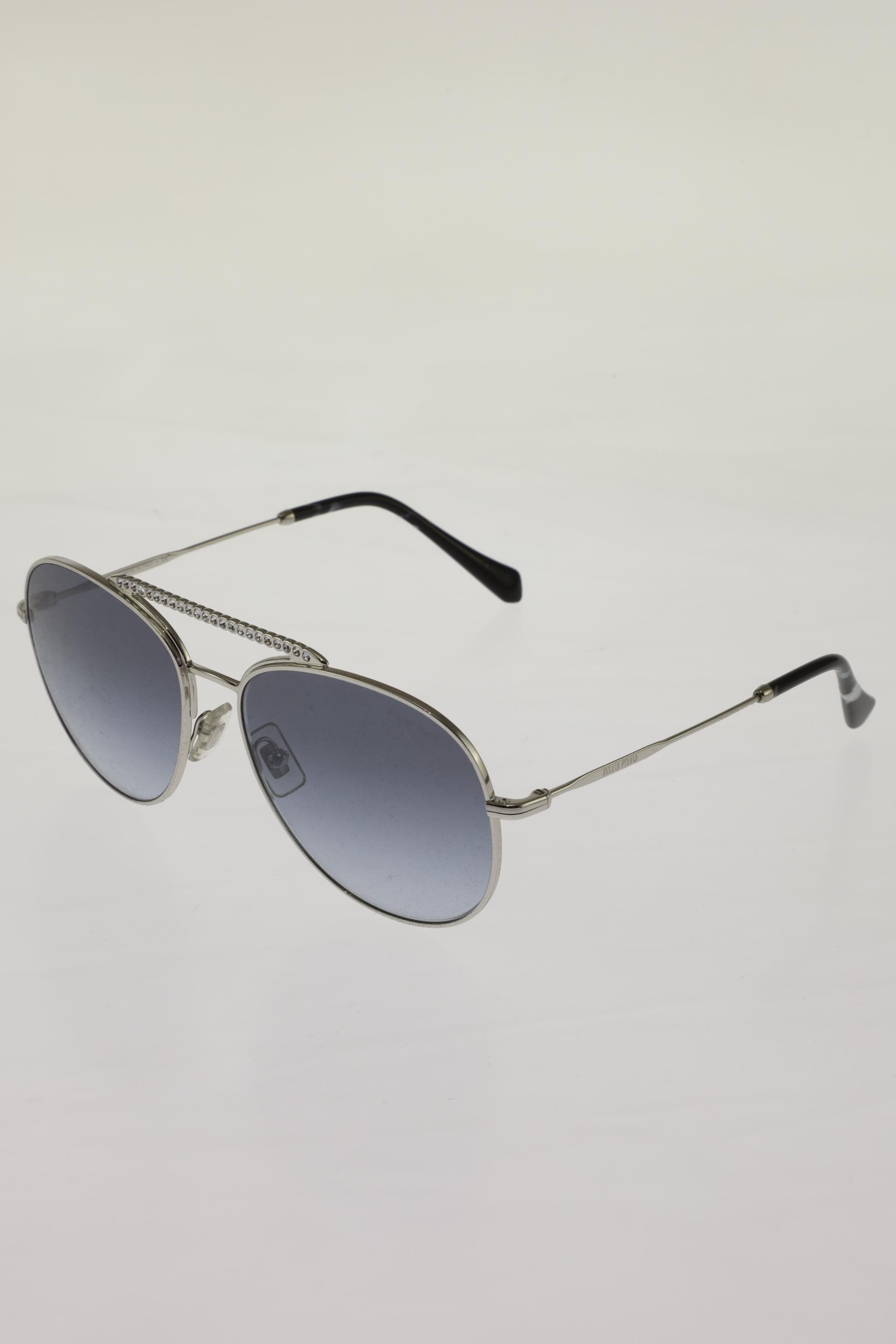 

Miu Miu Damen Sonnenbrille, silber, Gr.