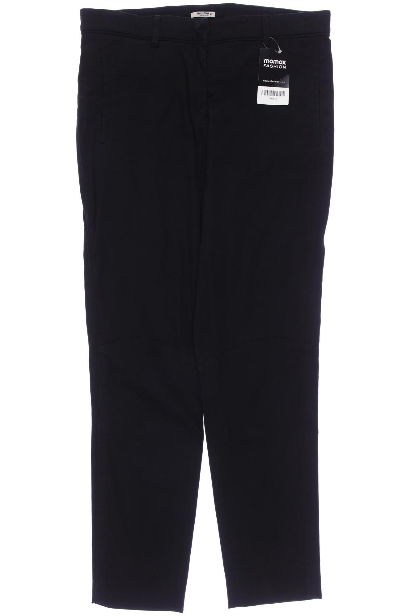

Miu Miu Damen Stoffhose, schwarz, Gr. 42
